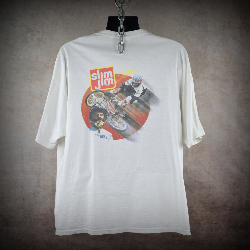 2001 dave mirra bmx super tour vintage action sports legend espn + espn2 y2k tv show promo t-shirt