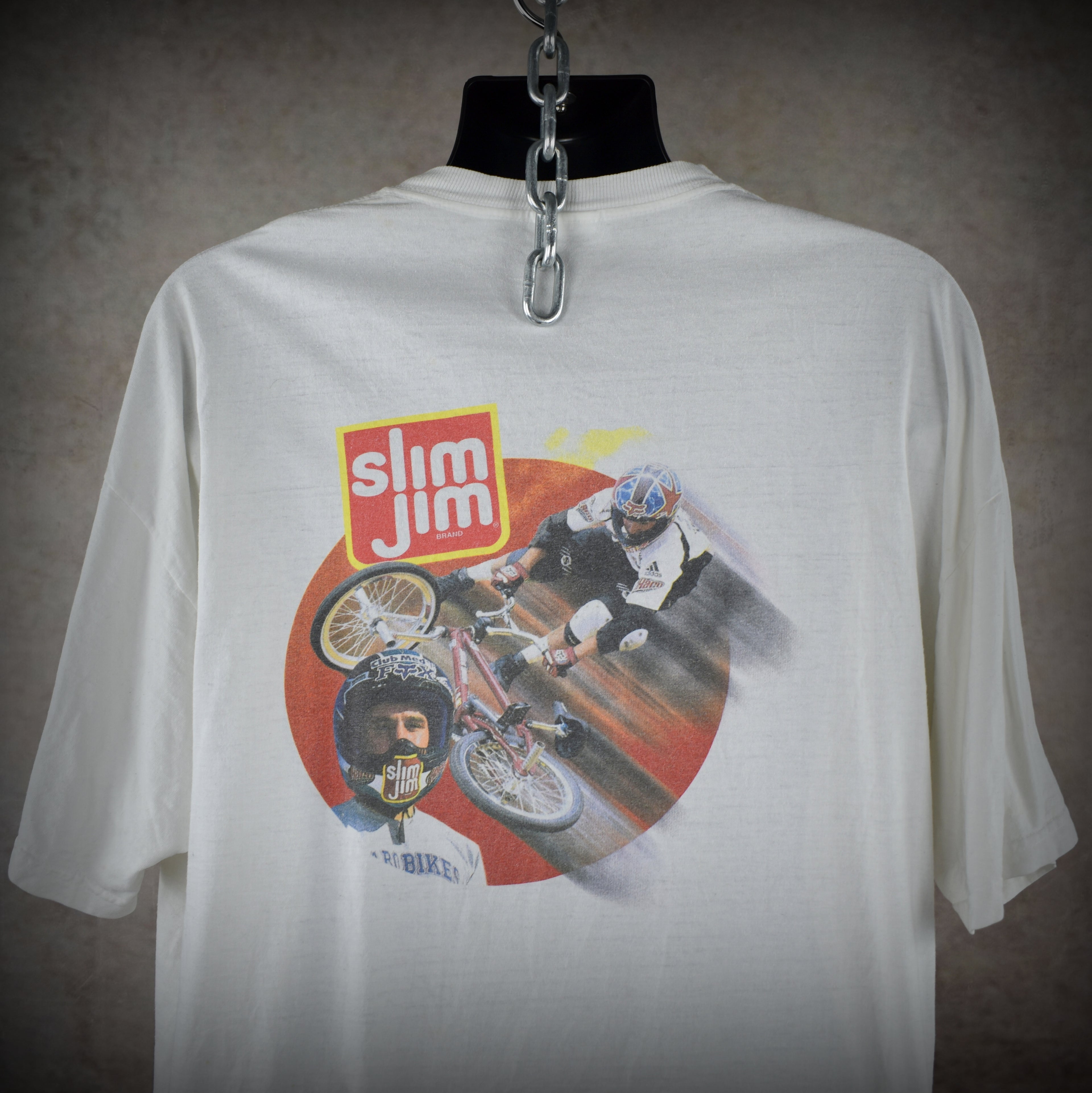 2001 dave mirra bmx super tour vintage action sports legend espn + espn2 y2k tv show promo t-shirt