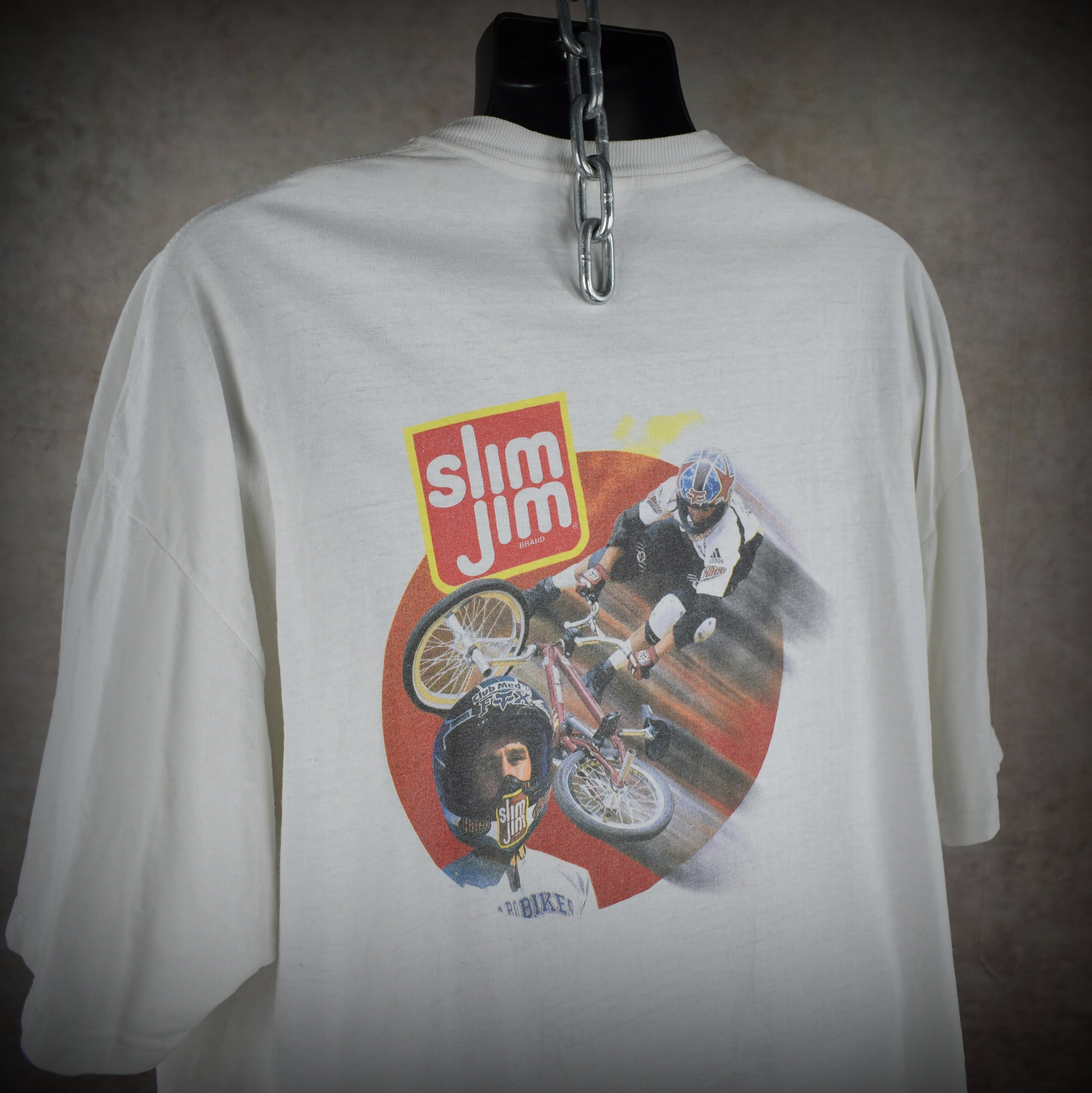 2001 dave mirra bmx super tour vintage action sports legend espn + espn2 y2k tv show promo t-shirt