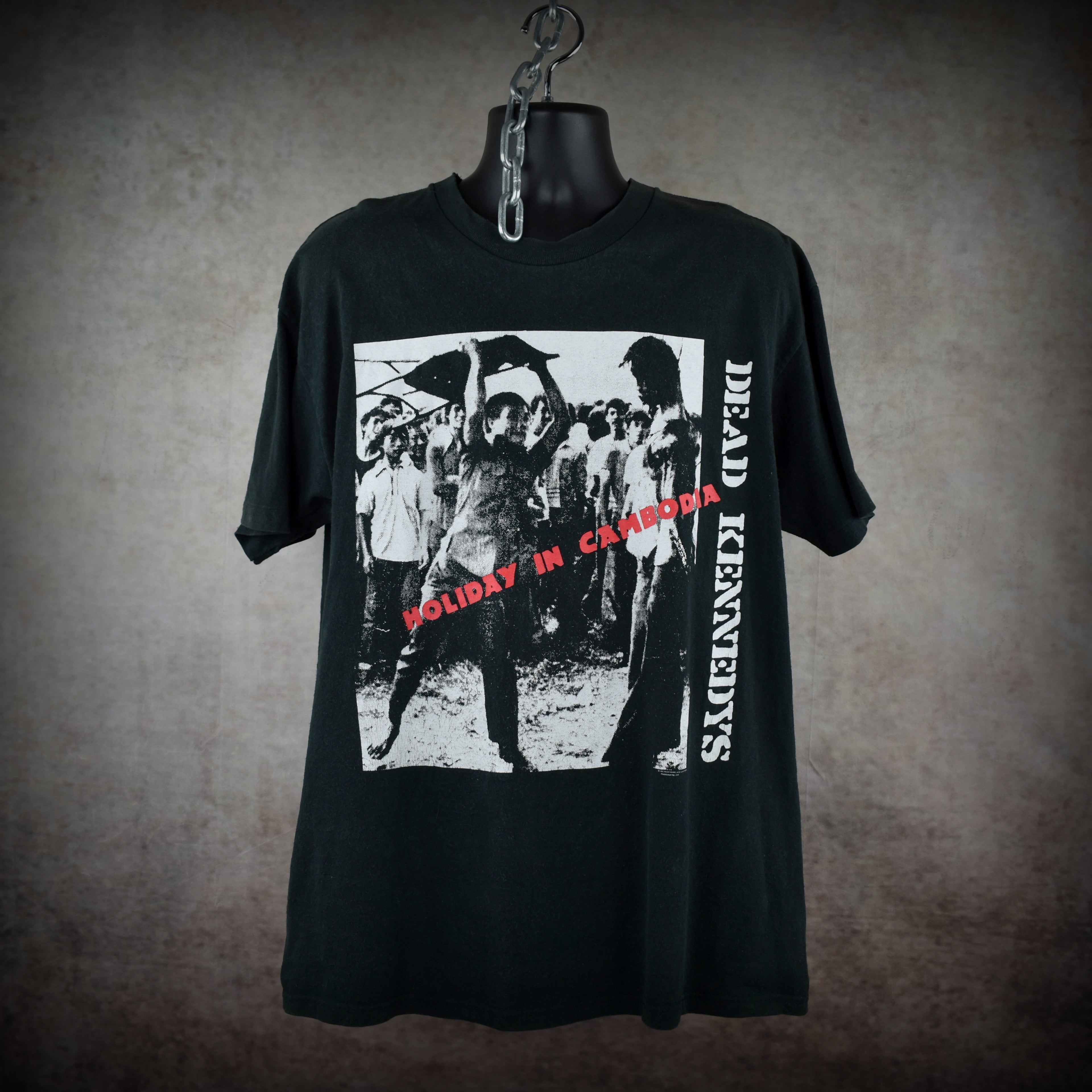 1997 dead kennedys vintage 90s holiday in cambodia iconic punk band song promo t-shirt