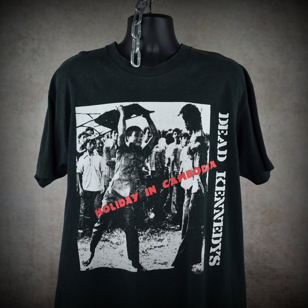 1997 dead kennedys vintage 90s holiday in cambodia iconic punk band song promo t-shirt