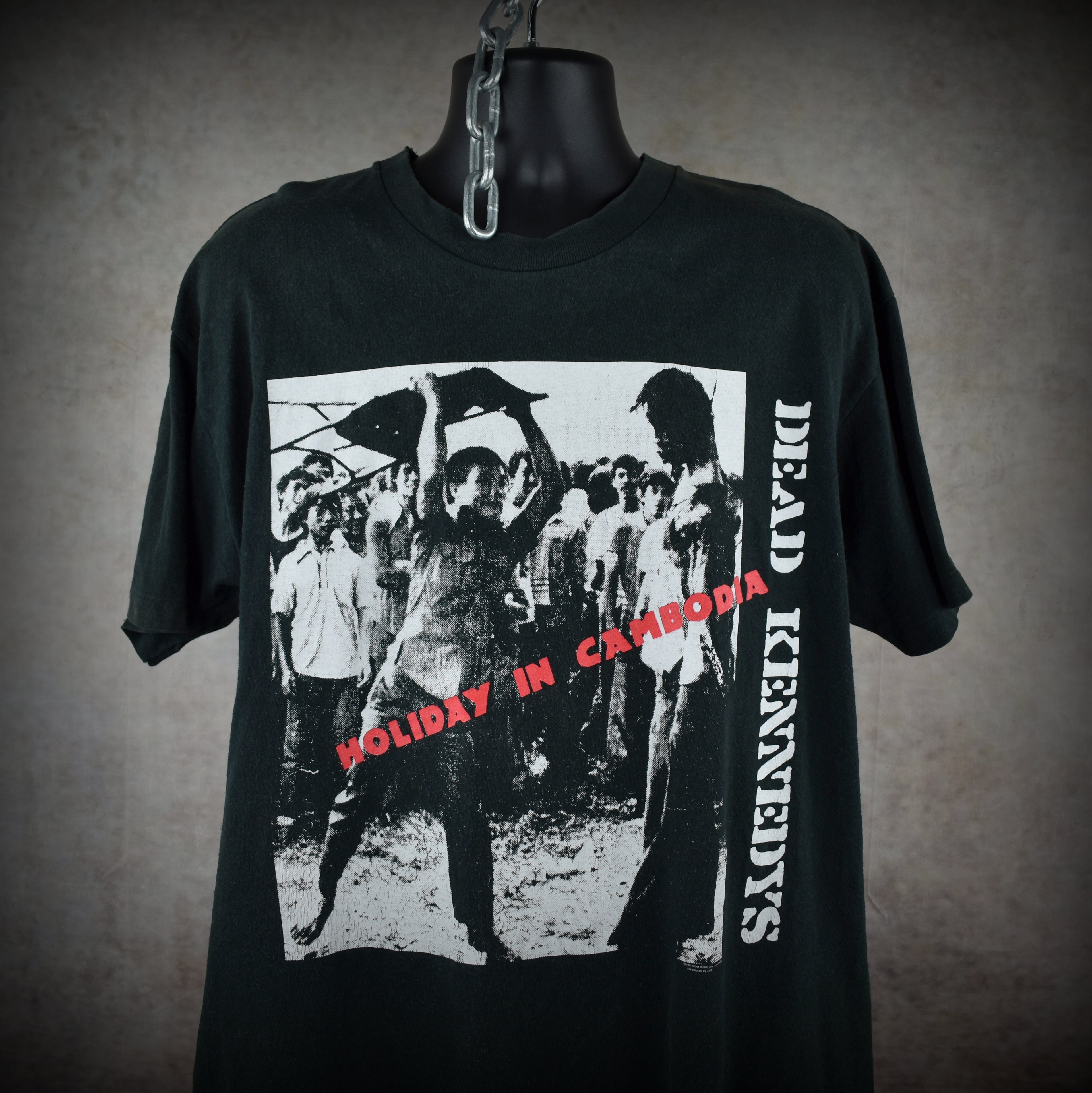 1997 dead kennedys vintage 90s holiday in cambodia iconic punk band song promo t-shirt