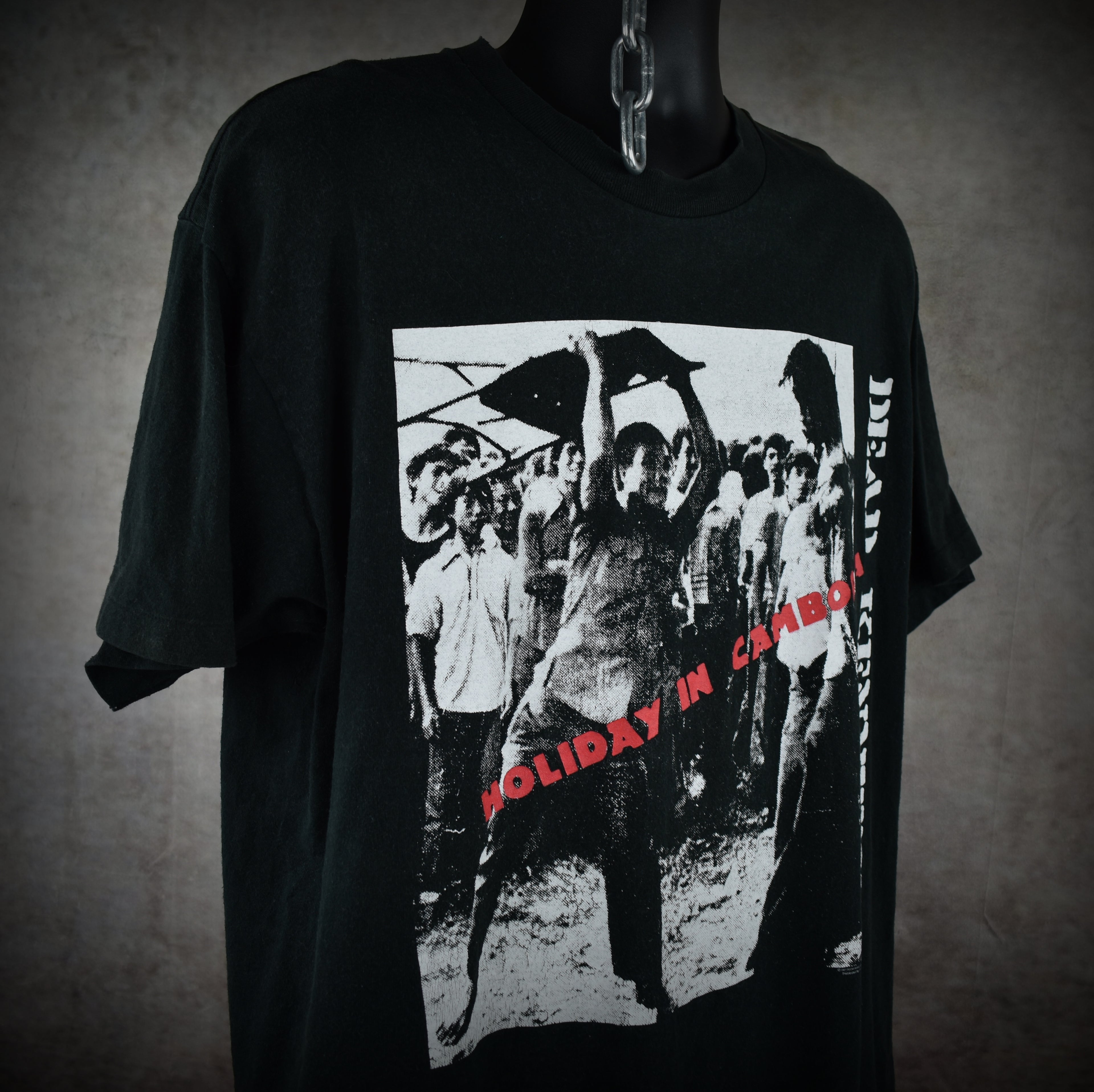 1997 dead kennedys vintage 90s holiday in cambodia iconic punk band song promo t-shirt