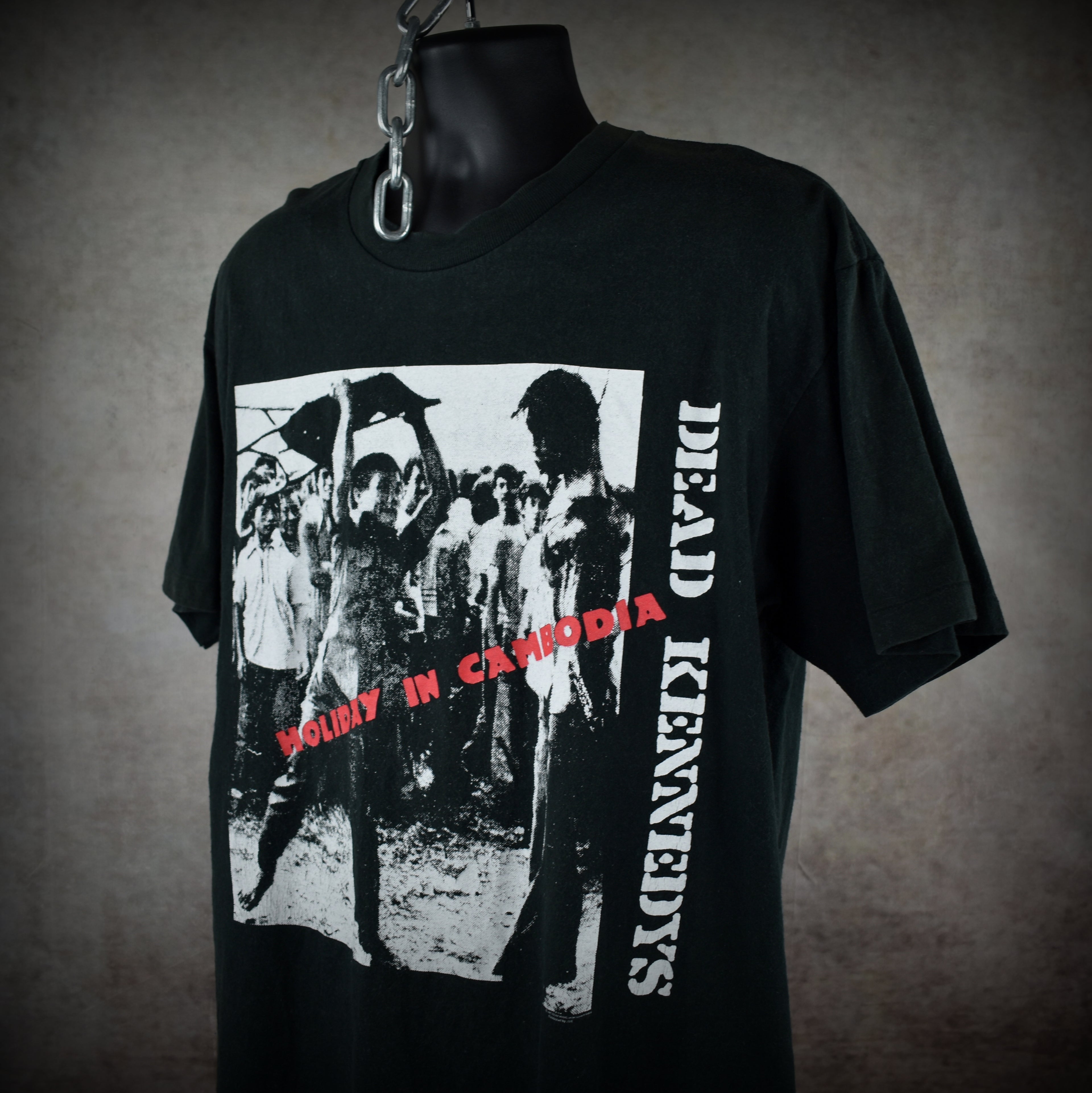 1997 dead kennedys vintage 90s holiday in cambodia iconic punk band song promo t-shirt