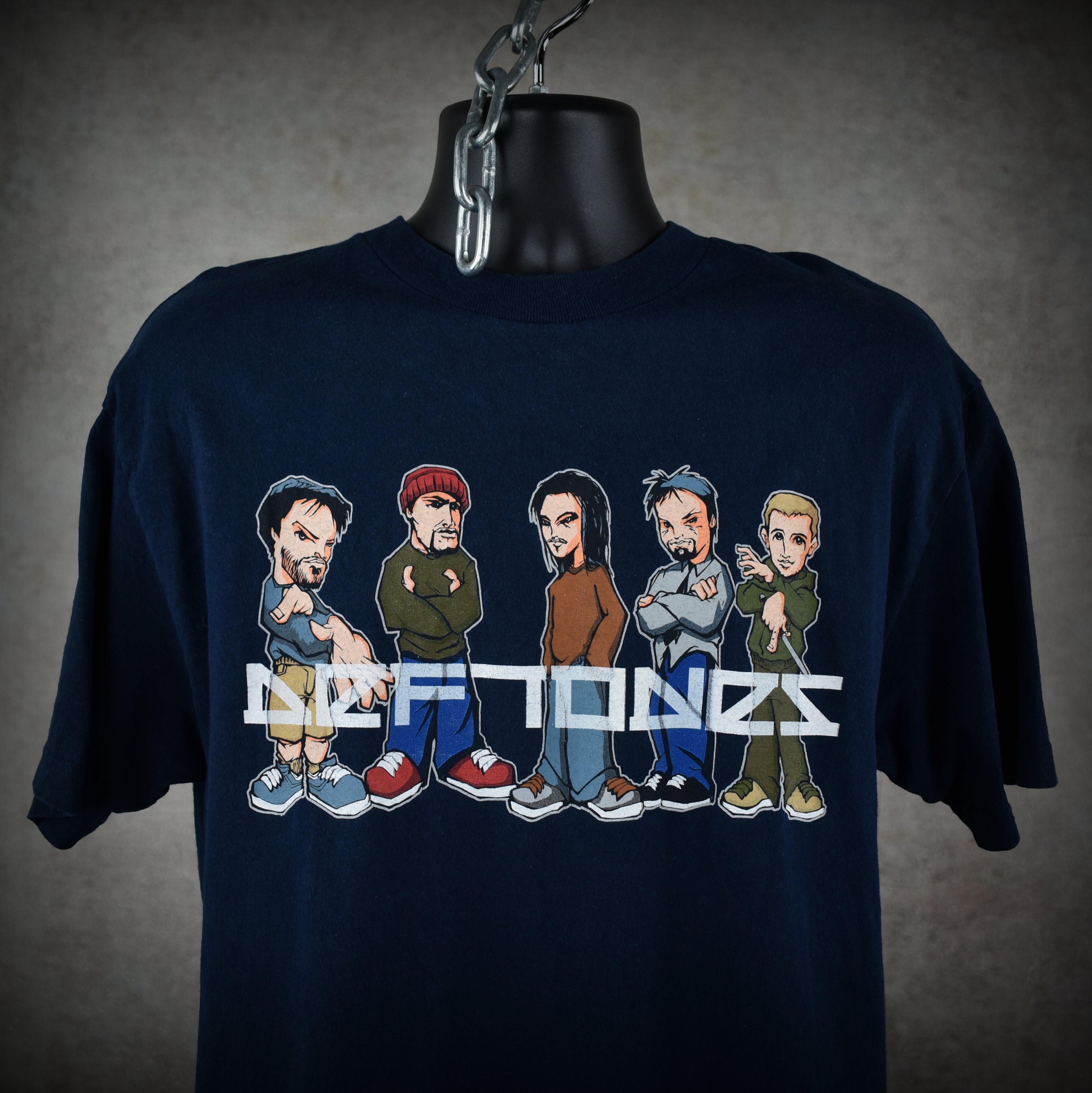 2000 deftones vintage white pony era iconic y2k anime style alt metal band promo t-shirt
