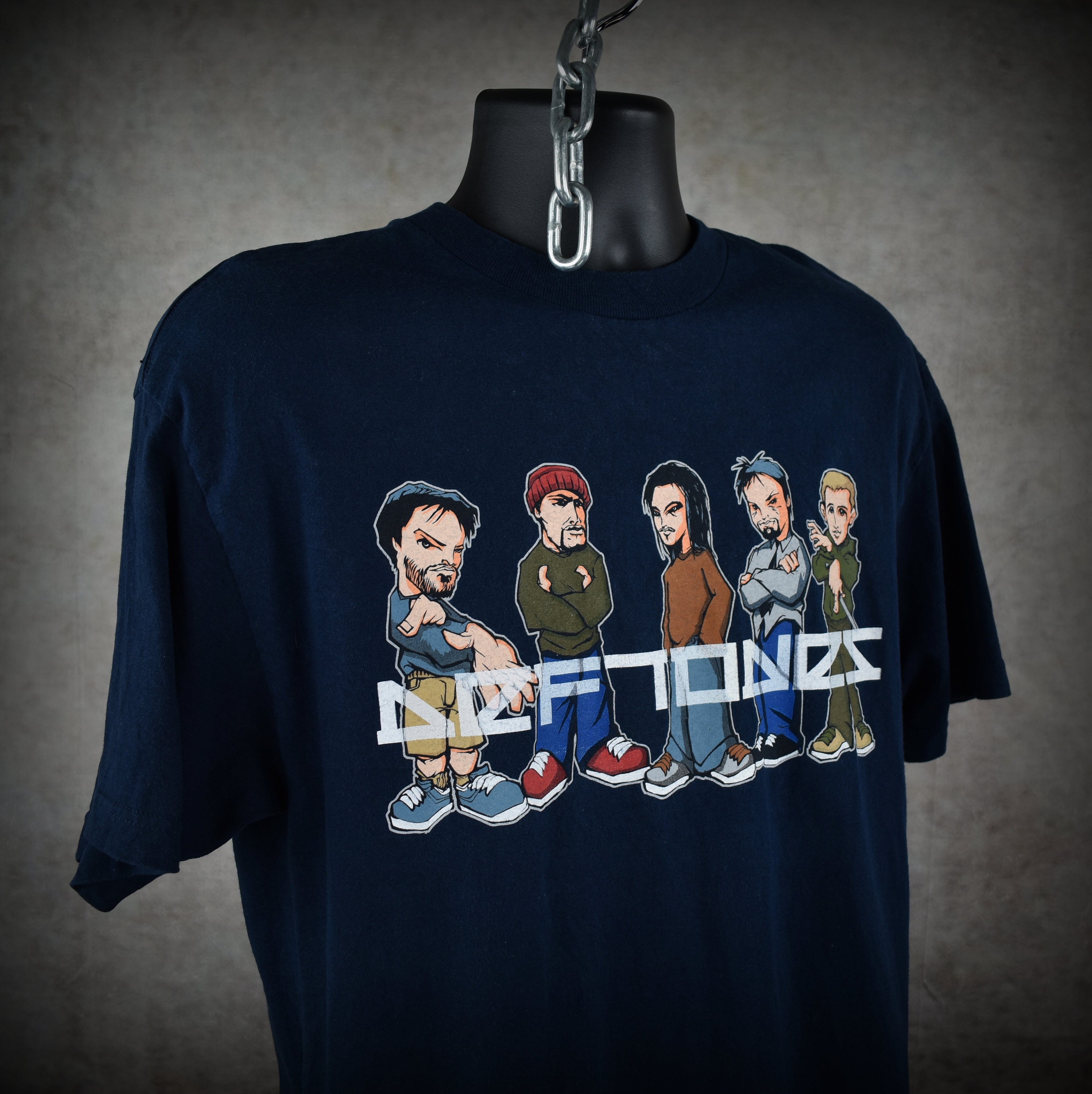 2000 deftones vintage white pony era iconic y2k anime style alt metal band promo t-shirt