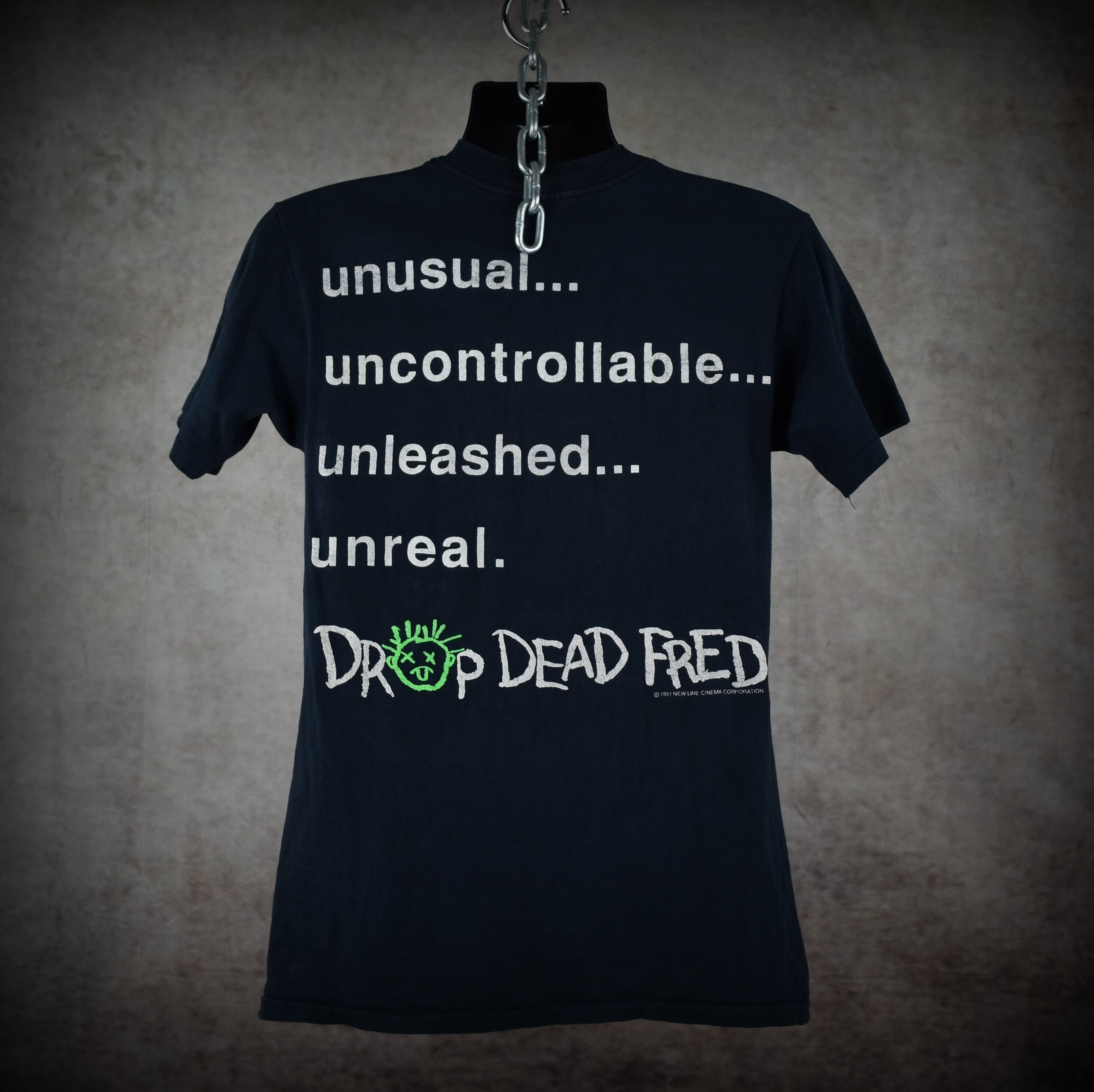 1991 drop dead fred vintage rik mayall + phoebe cates cult classic comedy movie promo t-shirt