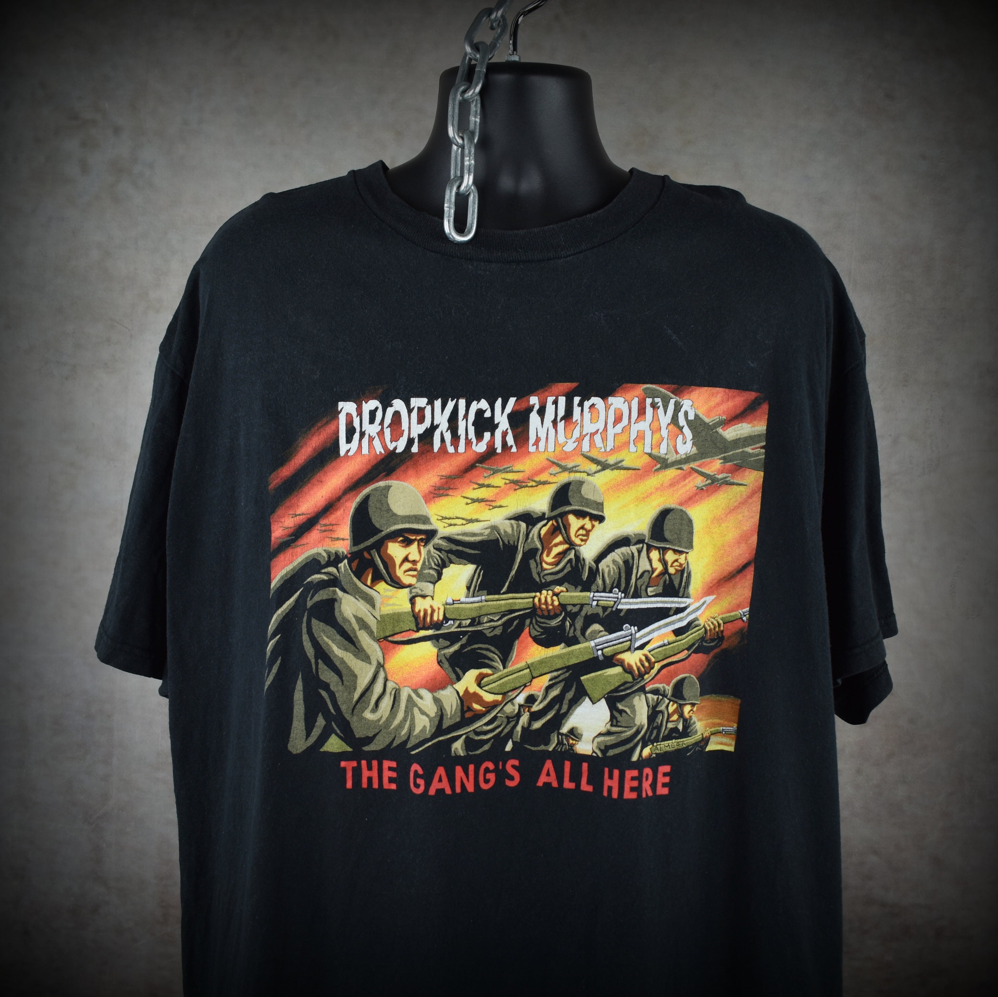 1999 dropkick murphys vintage hellcat records the gang's all here album art promo band t-shirt