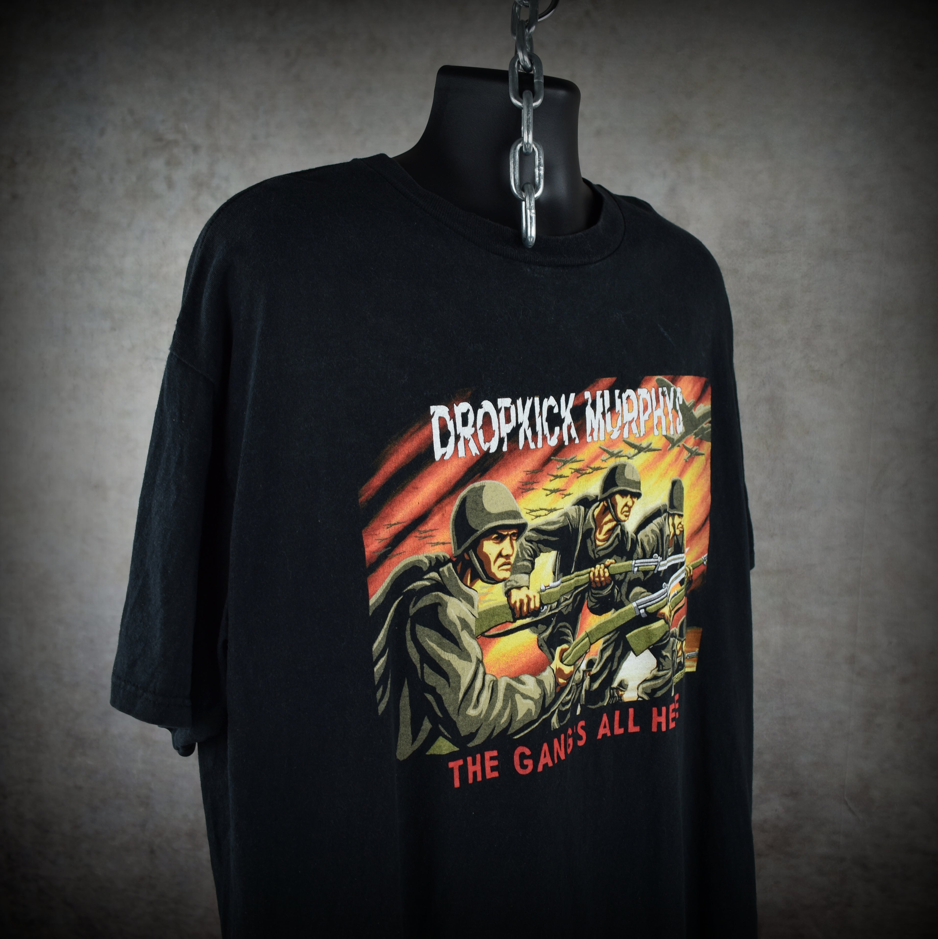 1999 dropkick murphys vintage hellcat records the gang's all here album art promo band t-shirt
