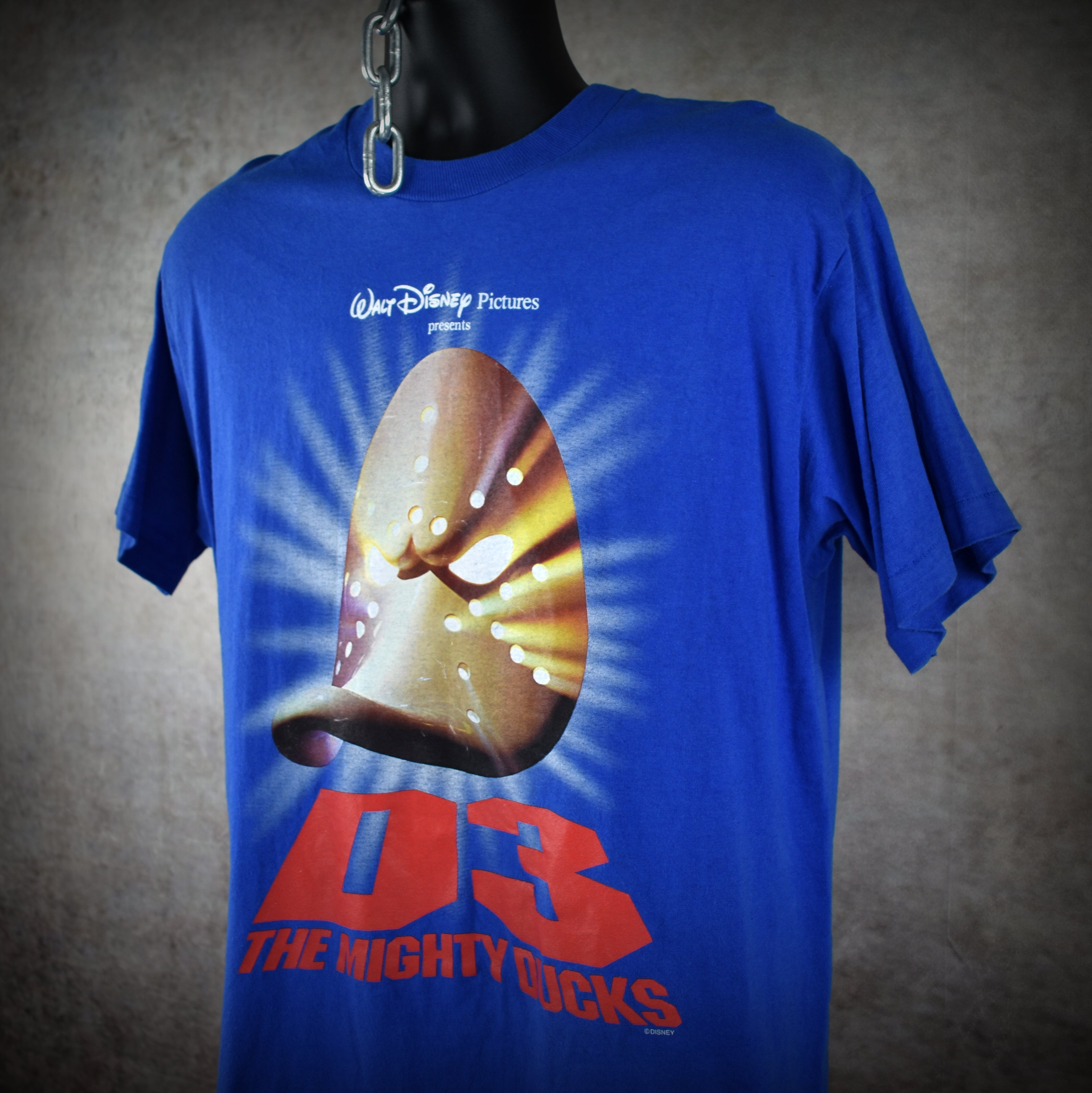 1996 d3: the mighty ducks vintage iconic 90s walt disney hockey movie promo t-shirt
