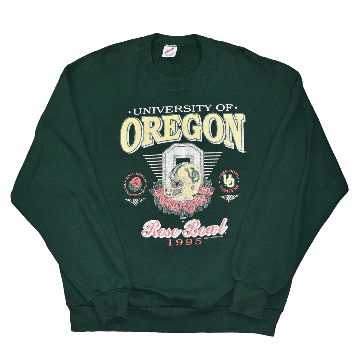 1995 university of oregon ducks vintage kenny wheaton "the pick" era 90s uo ducks rose bowl game promo sweatshirt