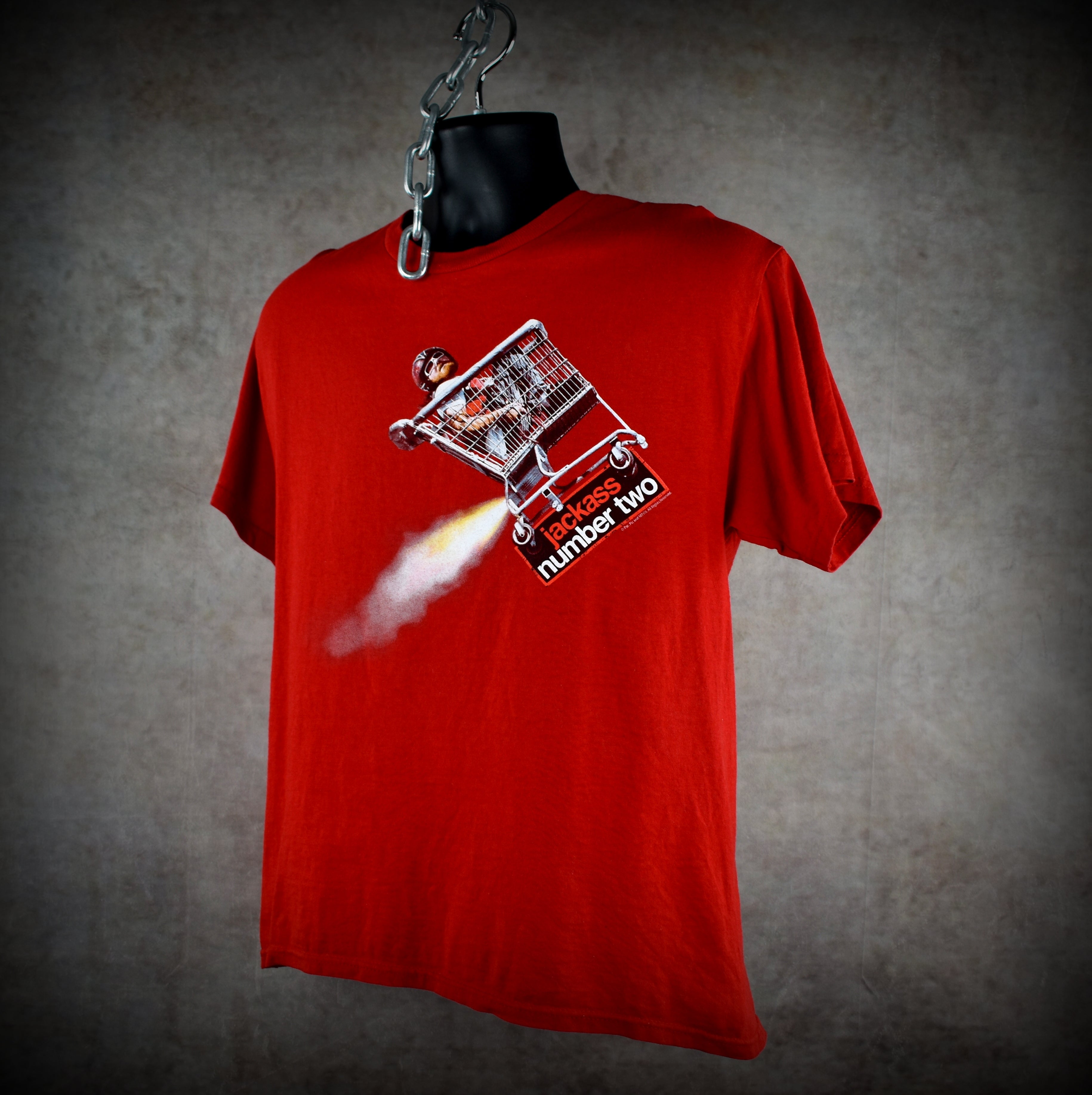 2006 jackass number two vintage ryan dunn rocket cart stunt iconic 00s movie promo t-shirt