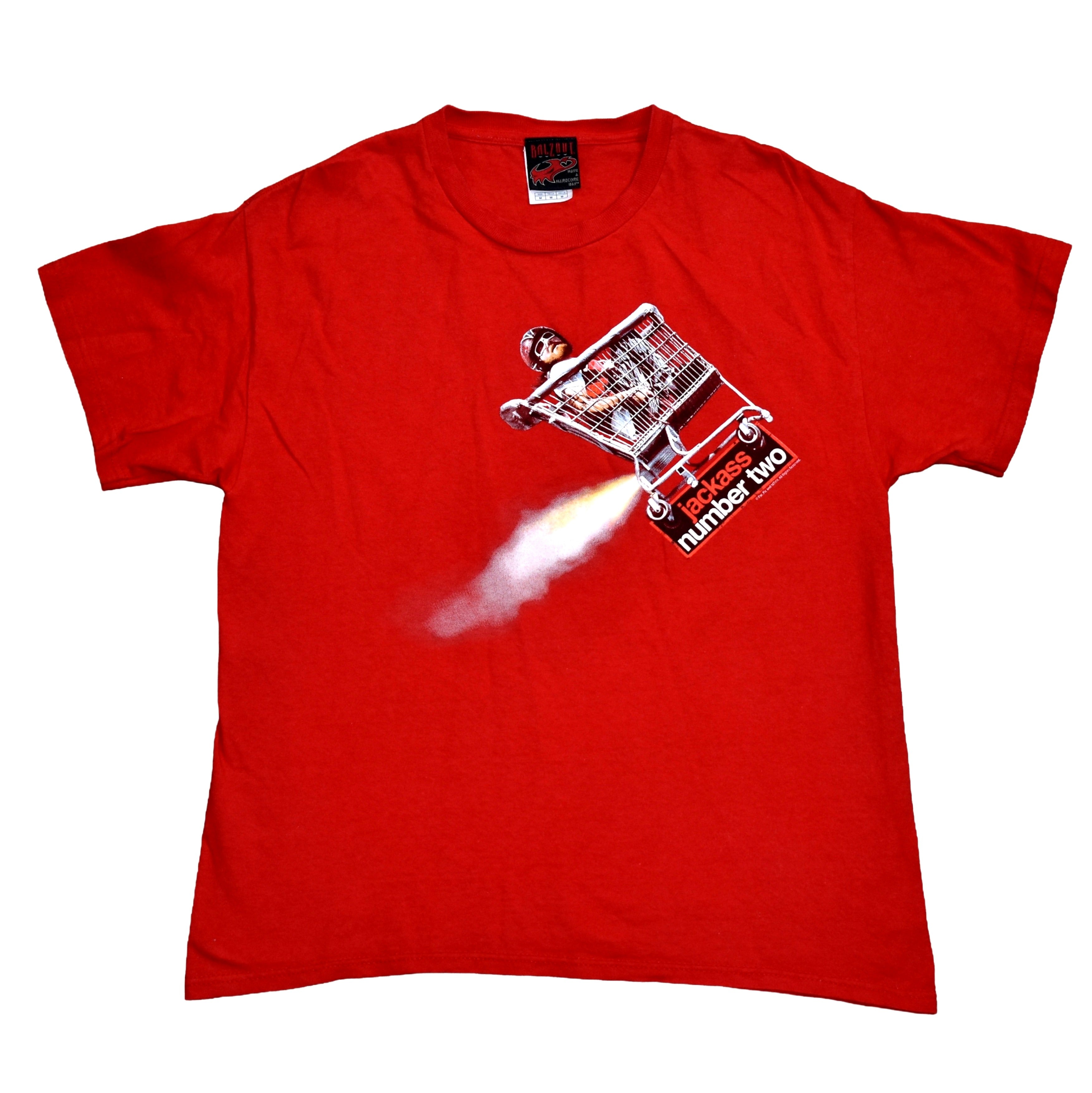 2006 jackass number two vintage ryan dunn rocket cart stunt iconic 00s movie promo t-shirt