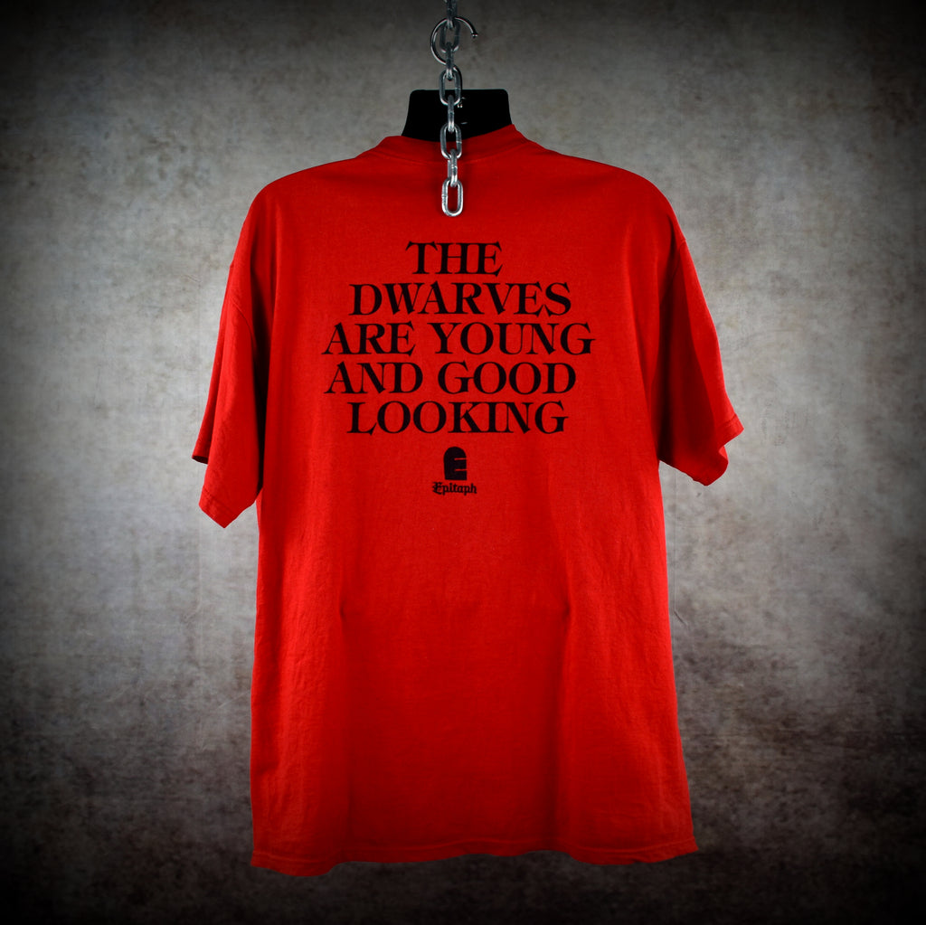 1997 dwarves vintage the dwarves are young and good looking rare album promo classic punk rock band t-shirt