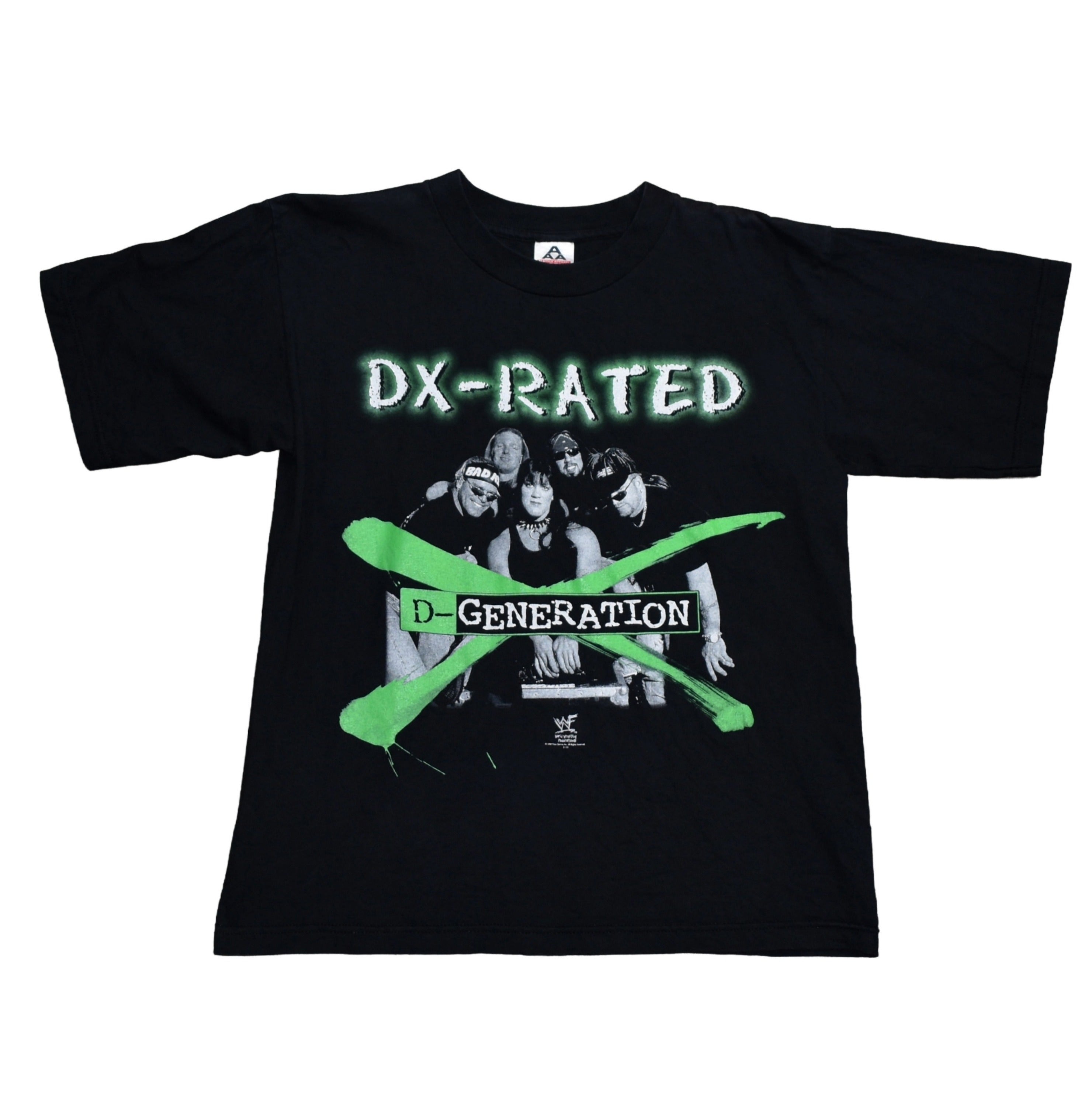 1998 d-generation x vintage chyna + triple h + x-pac + more 90s wwf dx wrestling promo t-shirt