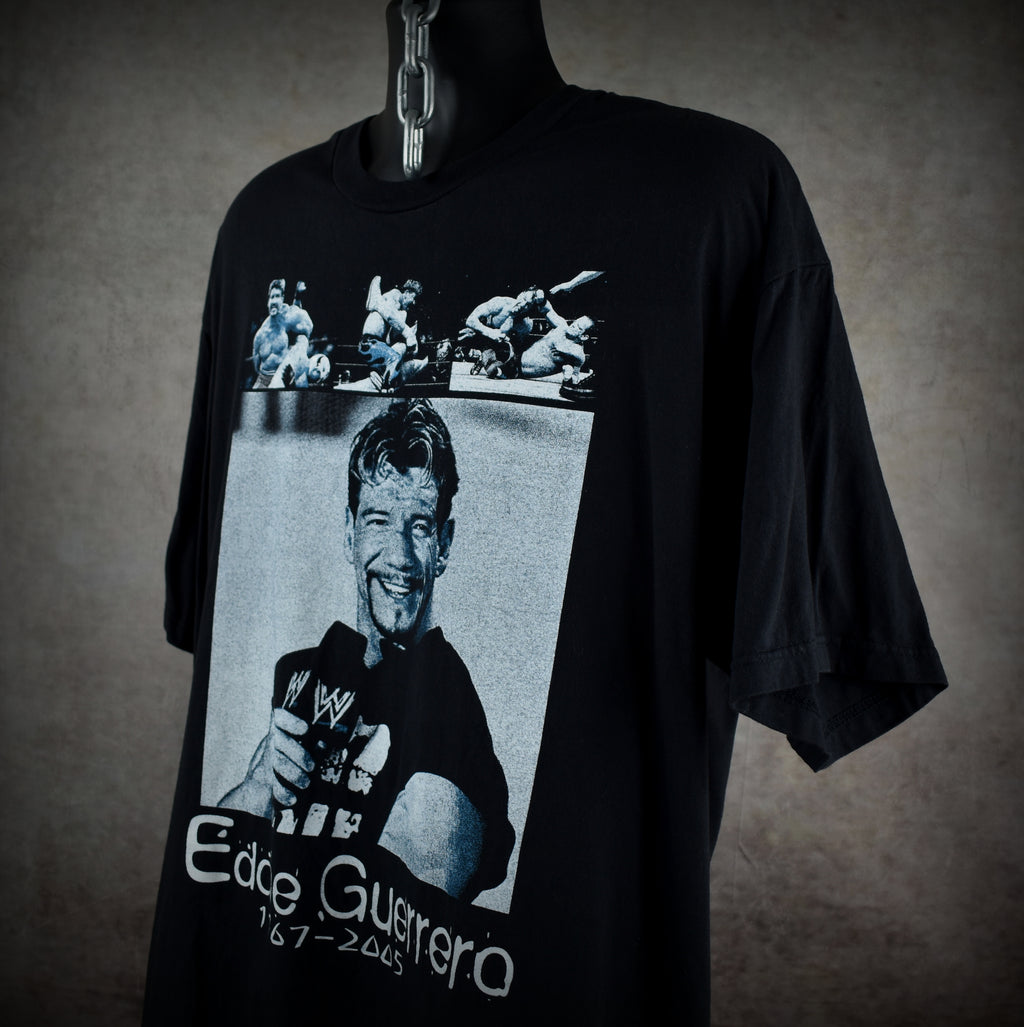 2005 eddie guerrero vintage bootleg wcw / wwf 90s + 00s wrestling icon memorial tribute t-shirt