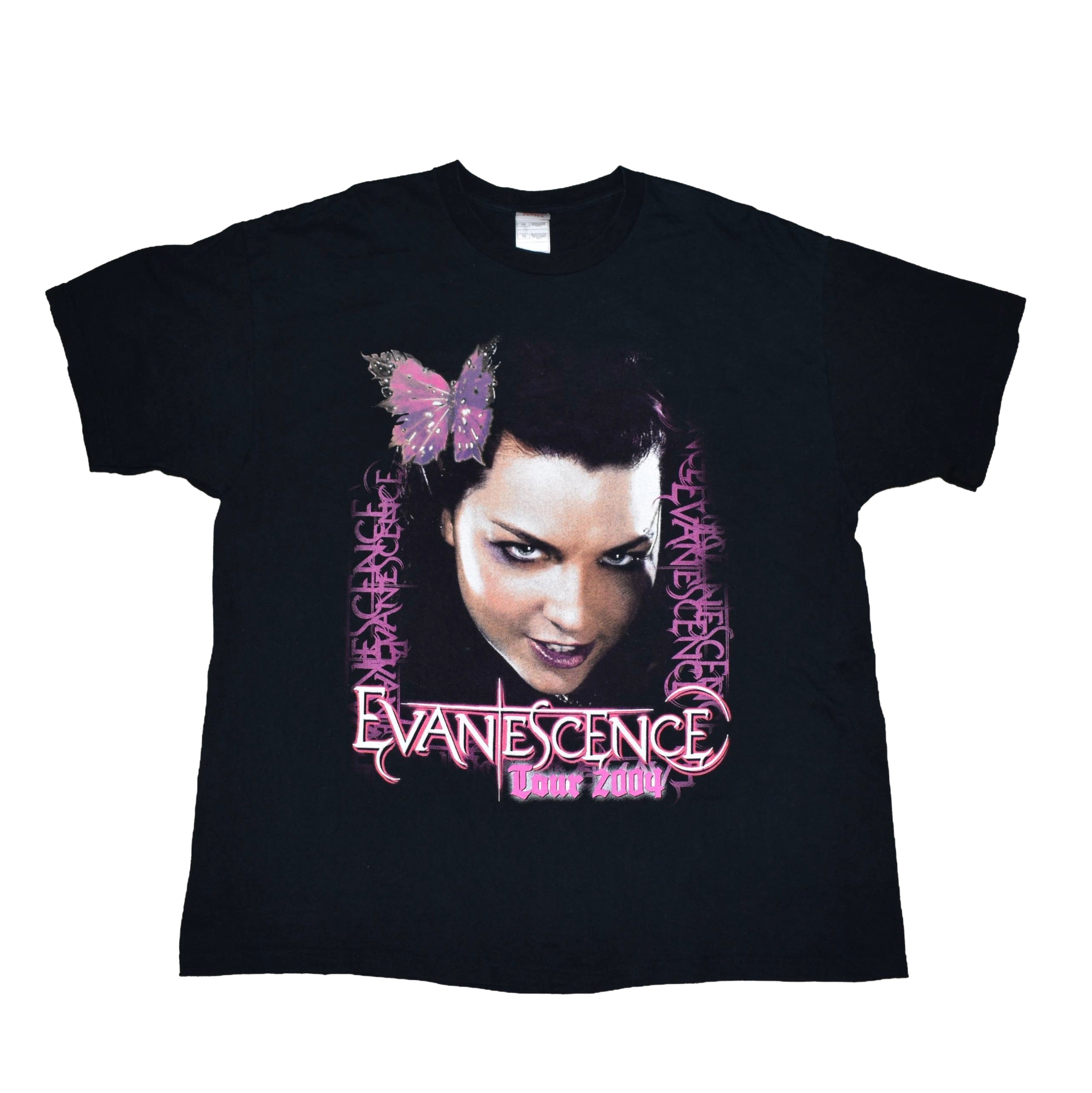 2004 evanescence vintage 2000s band "bring me to life" era concert tour t-shirt