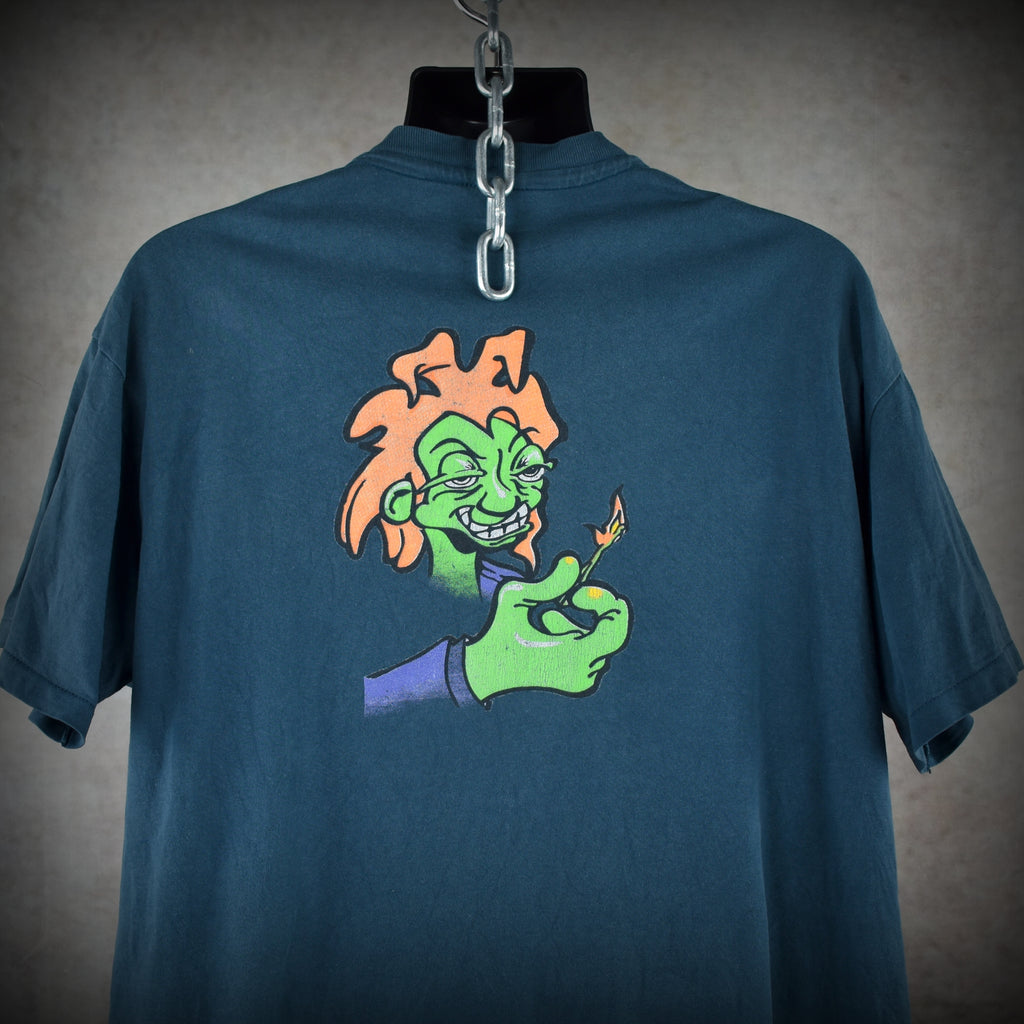 1990s 5150 vintage pyro guy cult 90s snowboard brand promo t-shirt