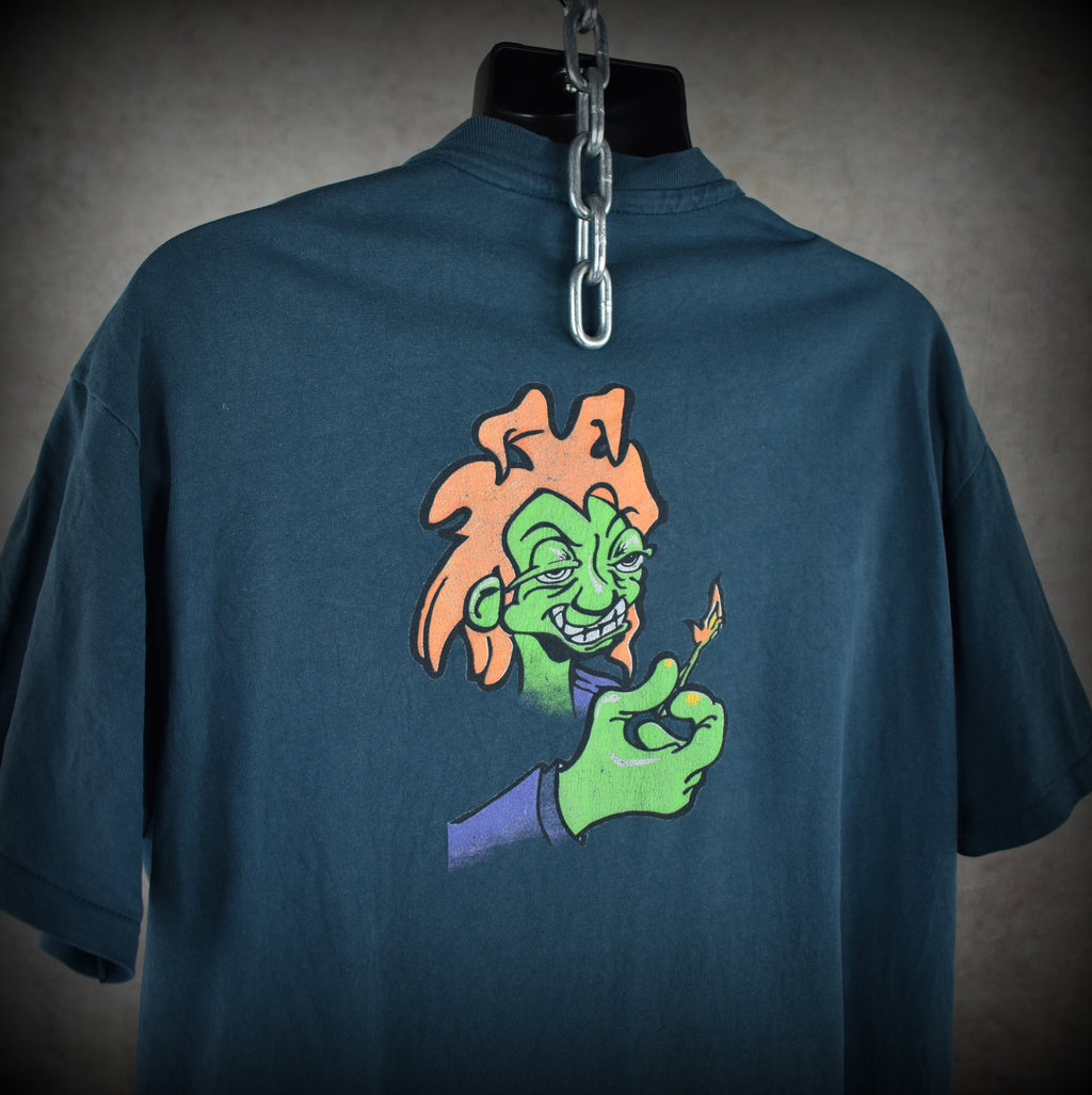 1990s 5150 vintage pyro guy cult 90s snowboard brand promo t-shirt