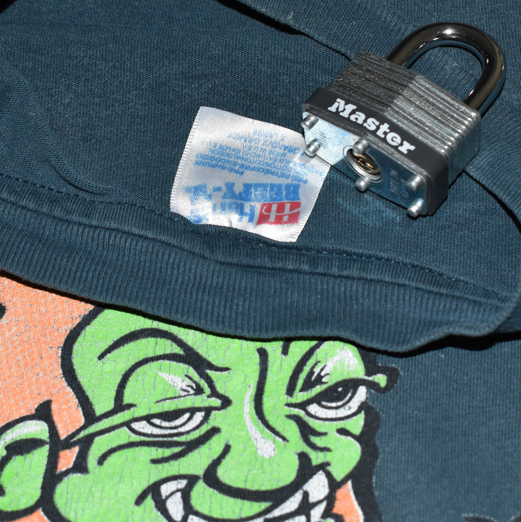 1990s 5150 vintage pyro guy cult 90s snowboard brand promo t-shirt