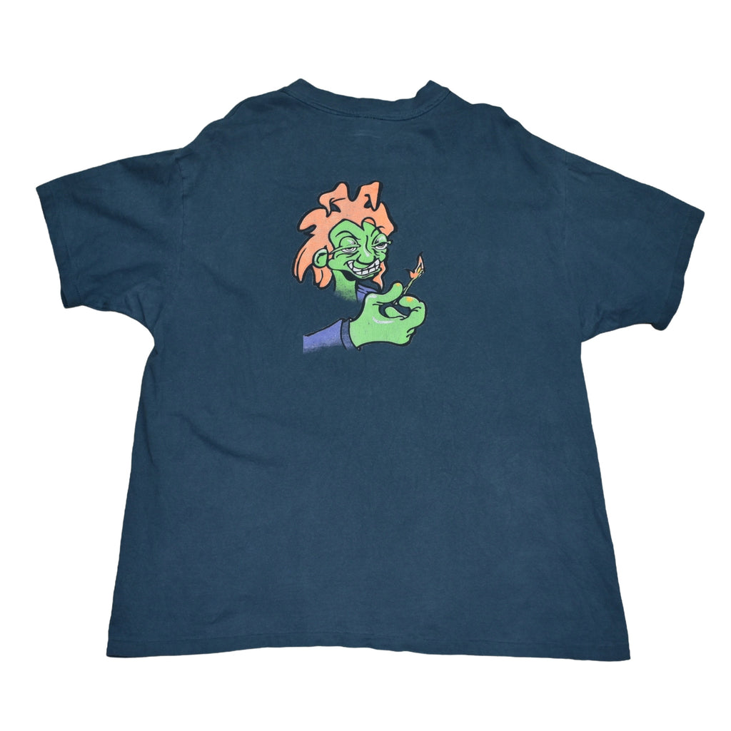 1990s 5150 vintage pyro guy cult 90s snowboard brand promo t-shirt