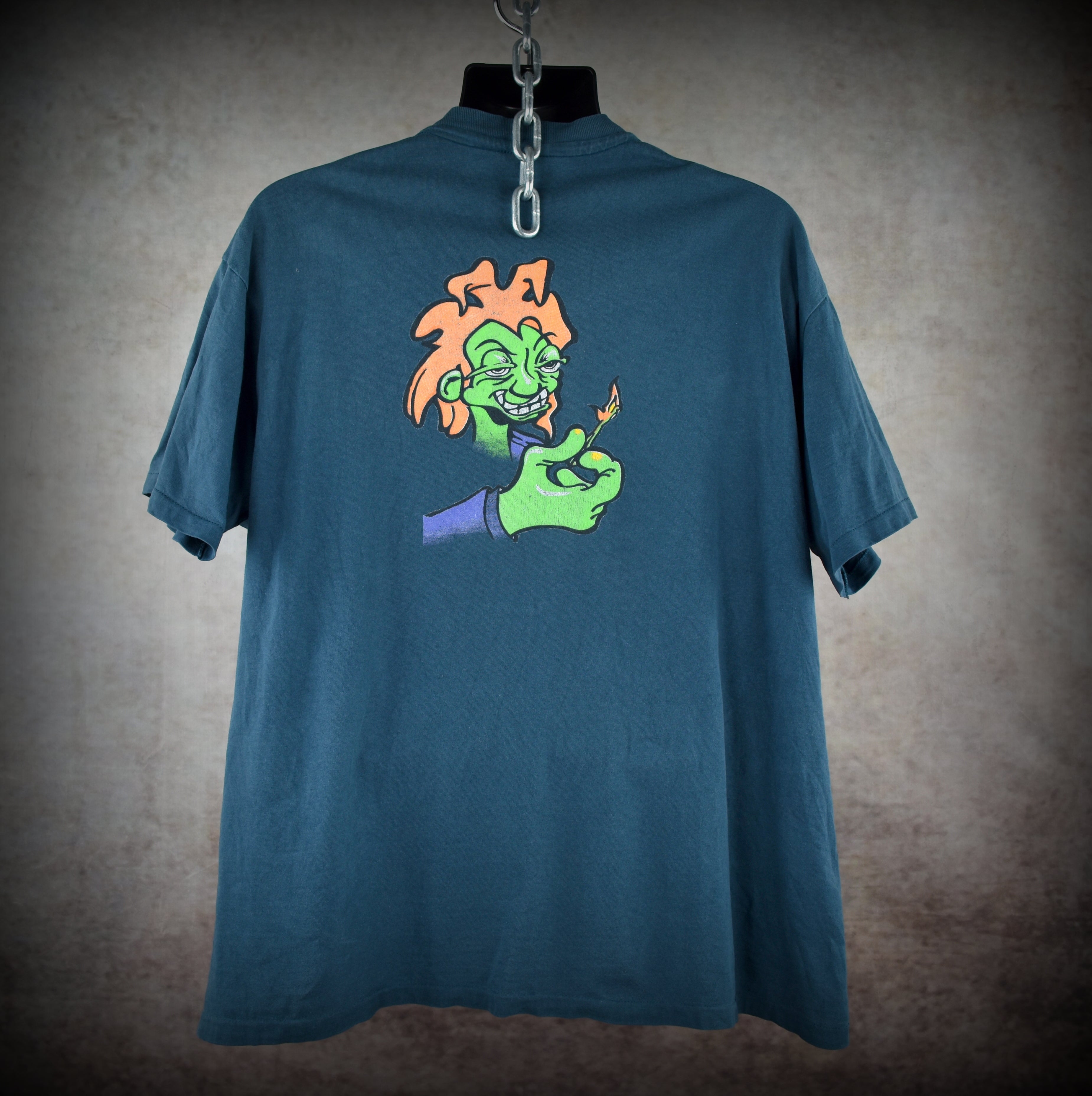 1990s 5150 vintage pyro guy cult 90s snowboard brand promo t-shirt