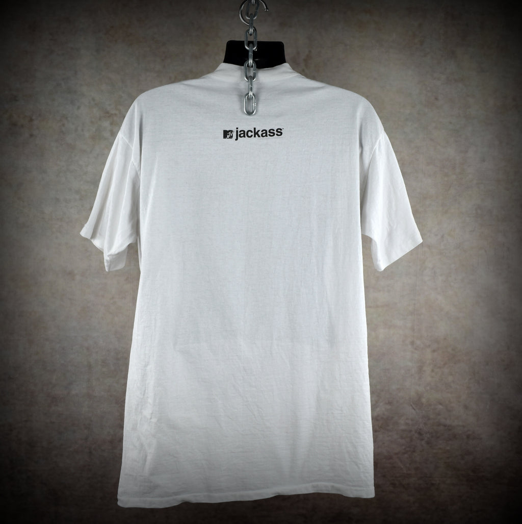 2001 jackass vintage johnny knoxville s1:e1 body in trunk stunt iconic mtv tv show hunter s. thompson style promo t-shirt
