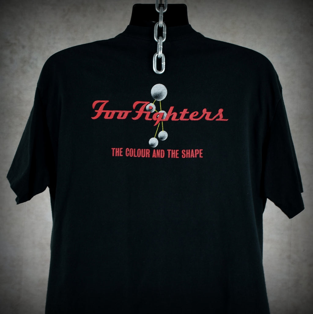1997 foo fighters vintage everlong era the colour and shape iconic 90s alternative rock album promo band t-shirt