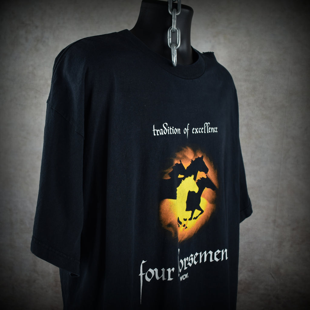 1990s four horsemen vintage ric flair + chris benoit + dean malenko + arn anderson era wcw promo t-shirt