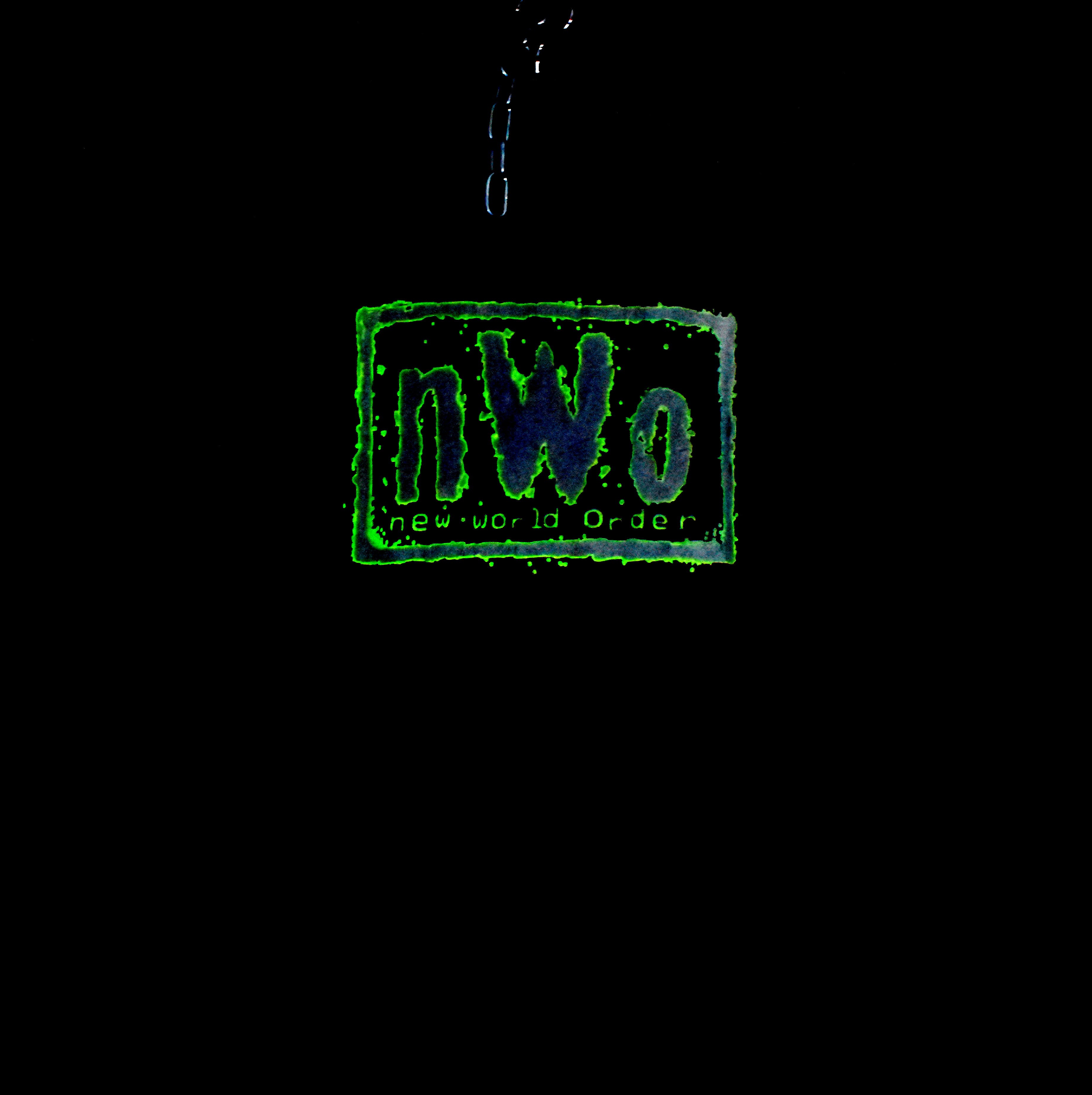 1998 new world order vintage glow in the dark 90s wcw / nwo wrestling promo t-shirt