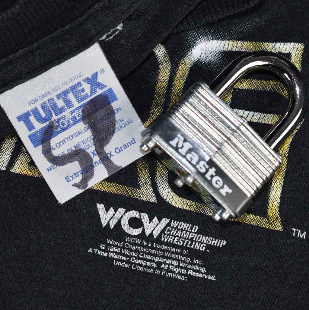 1998 goldberg vintage goldberg vs. hollywood hogan title win 90s wcw pop culture icon promo t-shirt