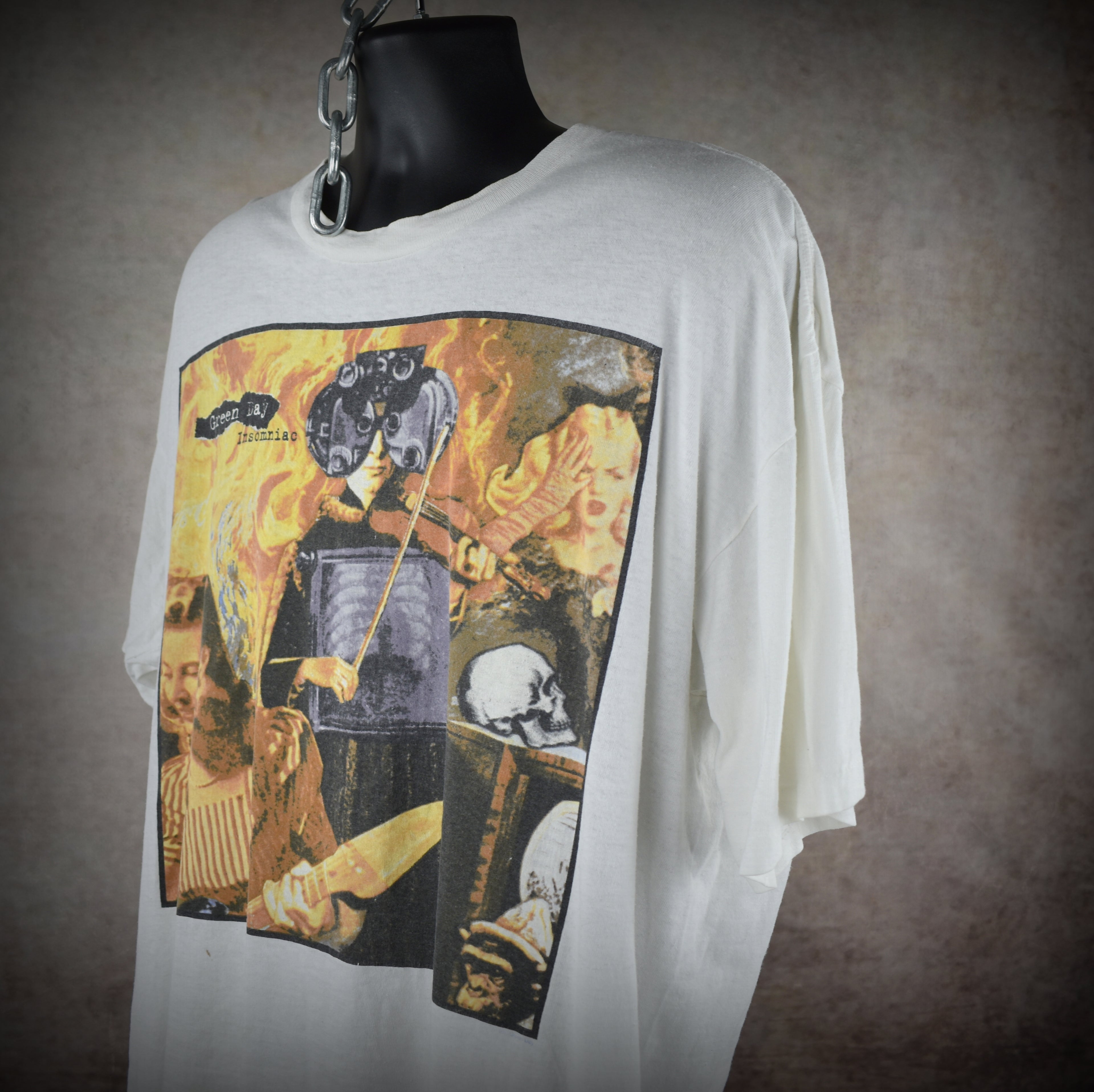 1995 green day vintage brain stew era insomniac album promo classic 90s punk rock band t-shirt