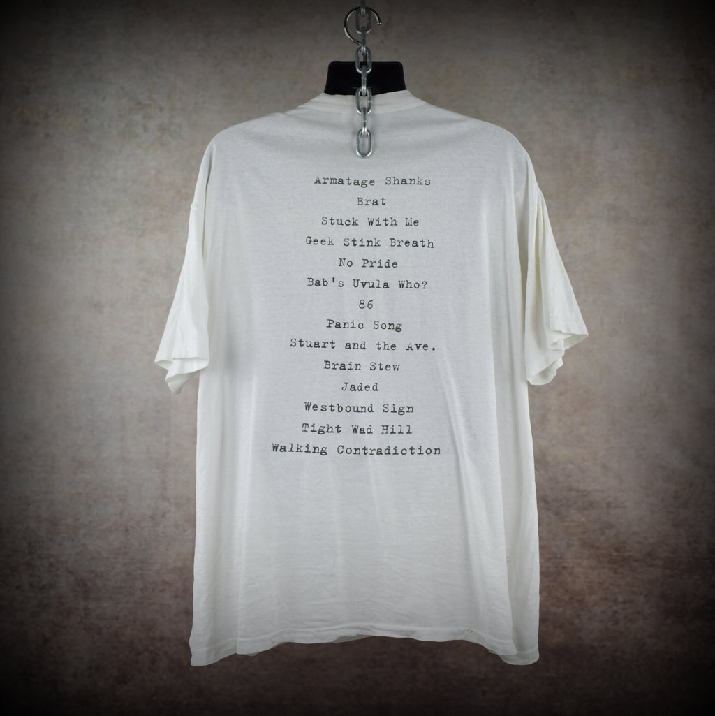 1995 green day vintage brain stew era insomniac album promo classic 90s punk rock band t-shirt