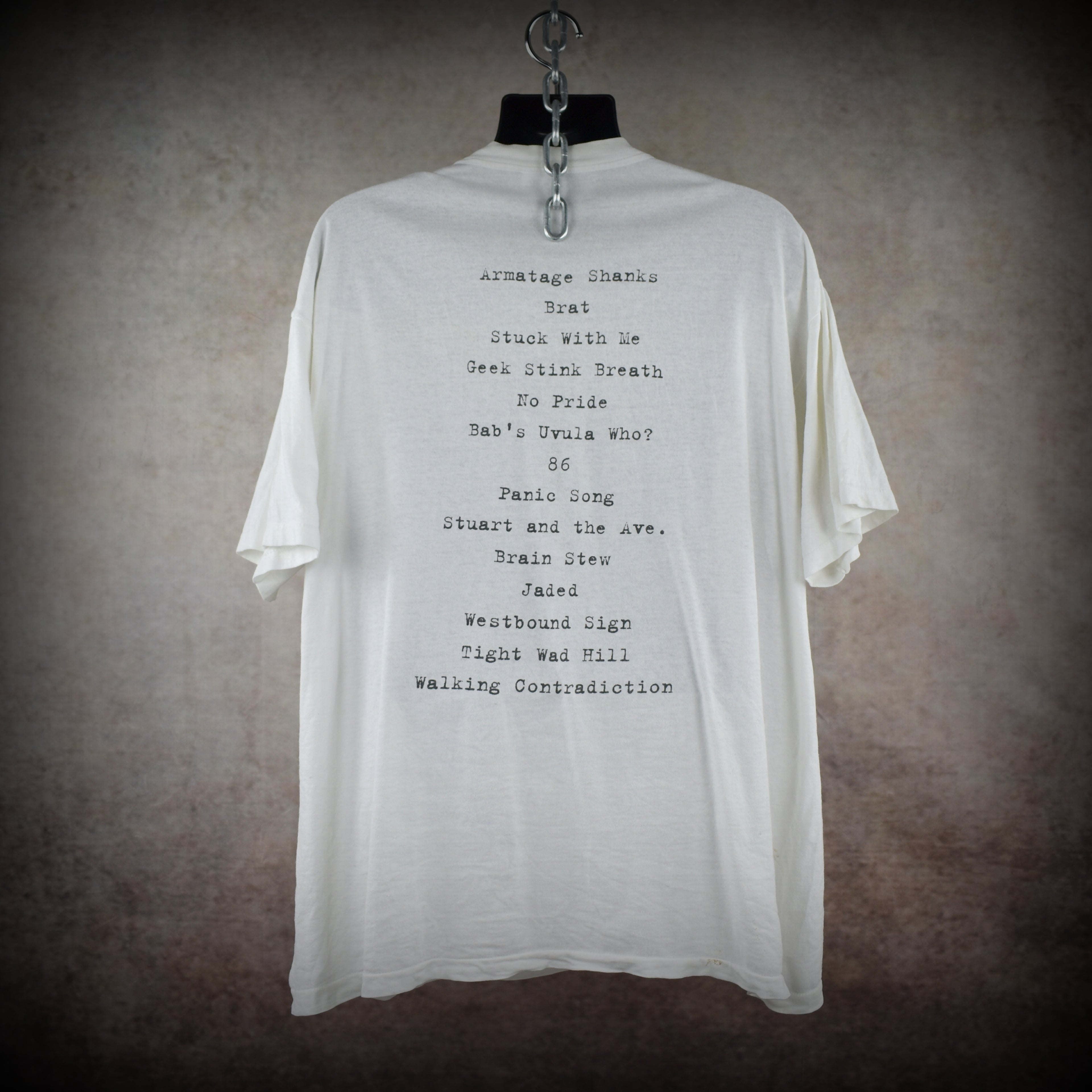 1995 green day vintage brain stew era insomniac album promo classic 90s punk rock band t-shirt