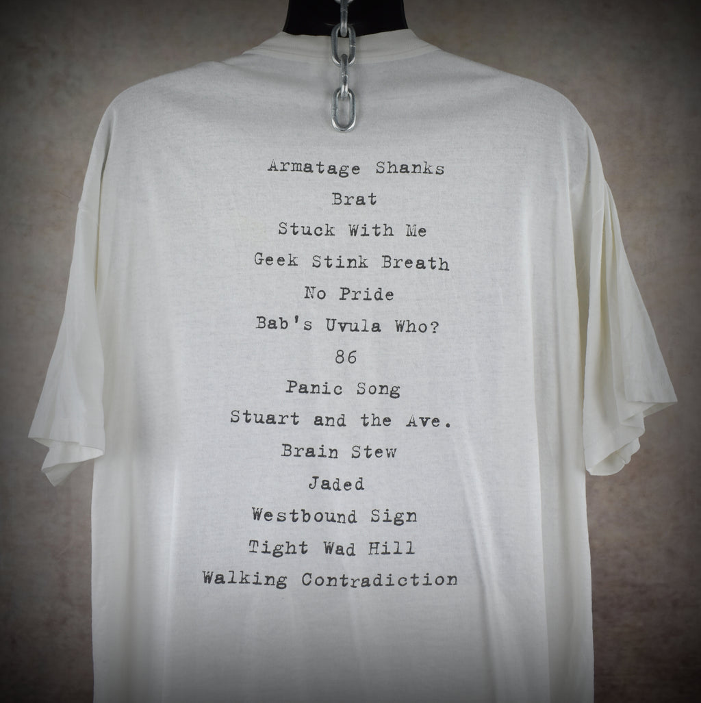 1995 green day vintage brain stew era insomniac album promo classic 90s punk rock band t-shirt