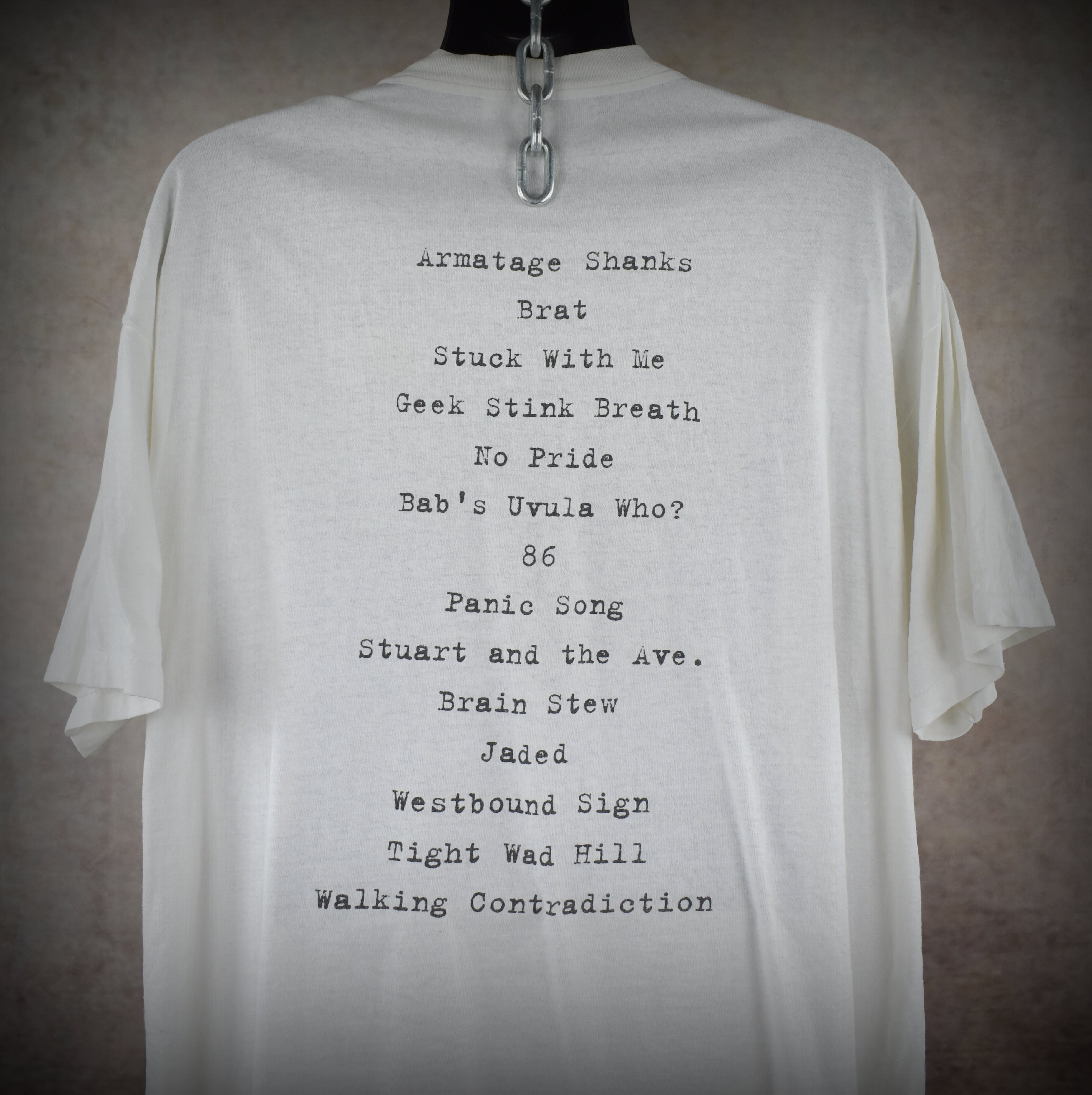 1995 green day vintage brain stew era insomniac album promo classic 90s punk rock band t-shirt