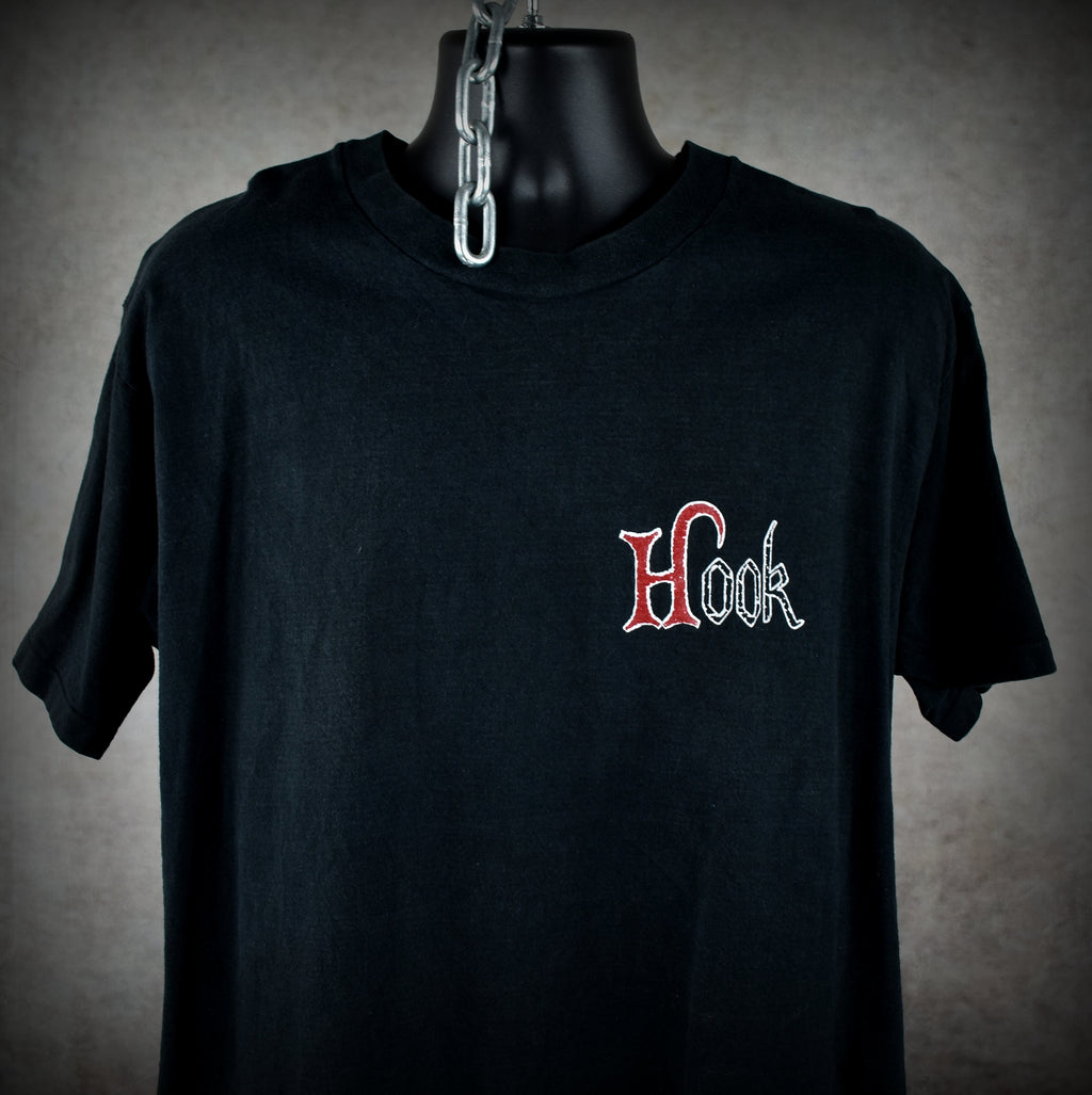 1991 hook vintage iconic 90s steven spielberg + robin williams peter pan movie promo t-shirt