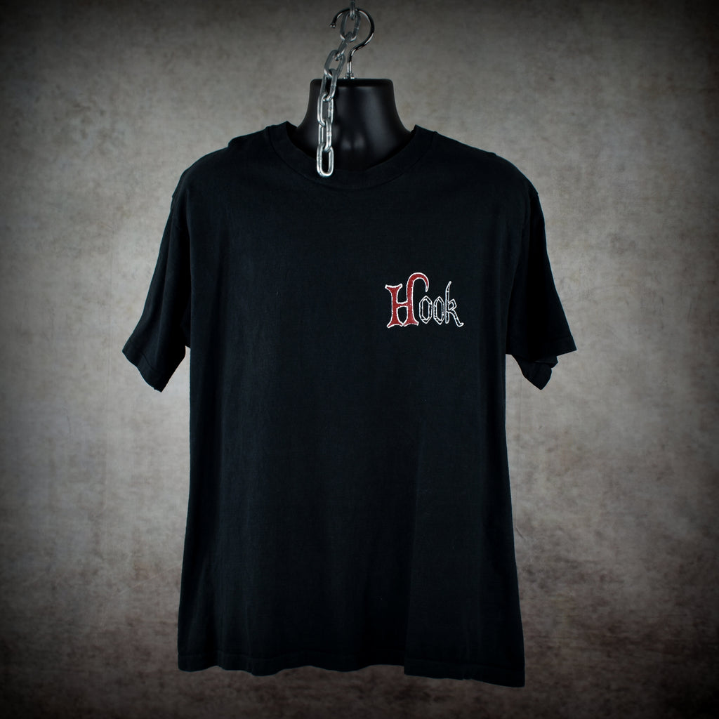 1991 hook vintage iconic 90s steven spielberg + robin williams peter pan movie promo t-shirt