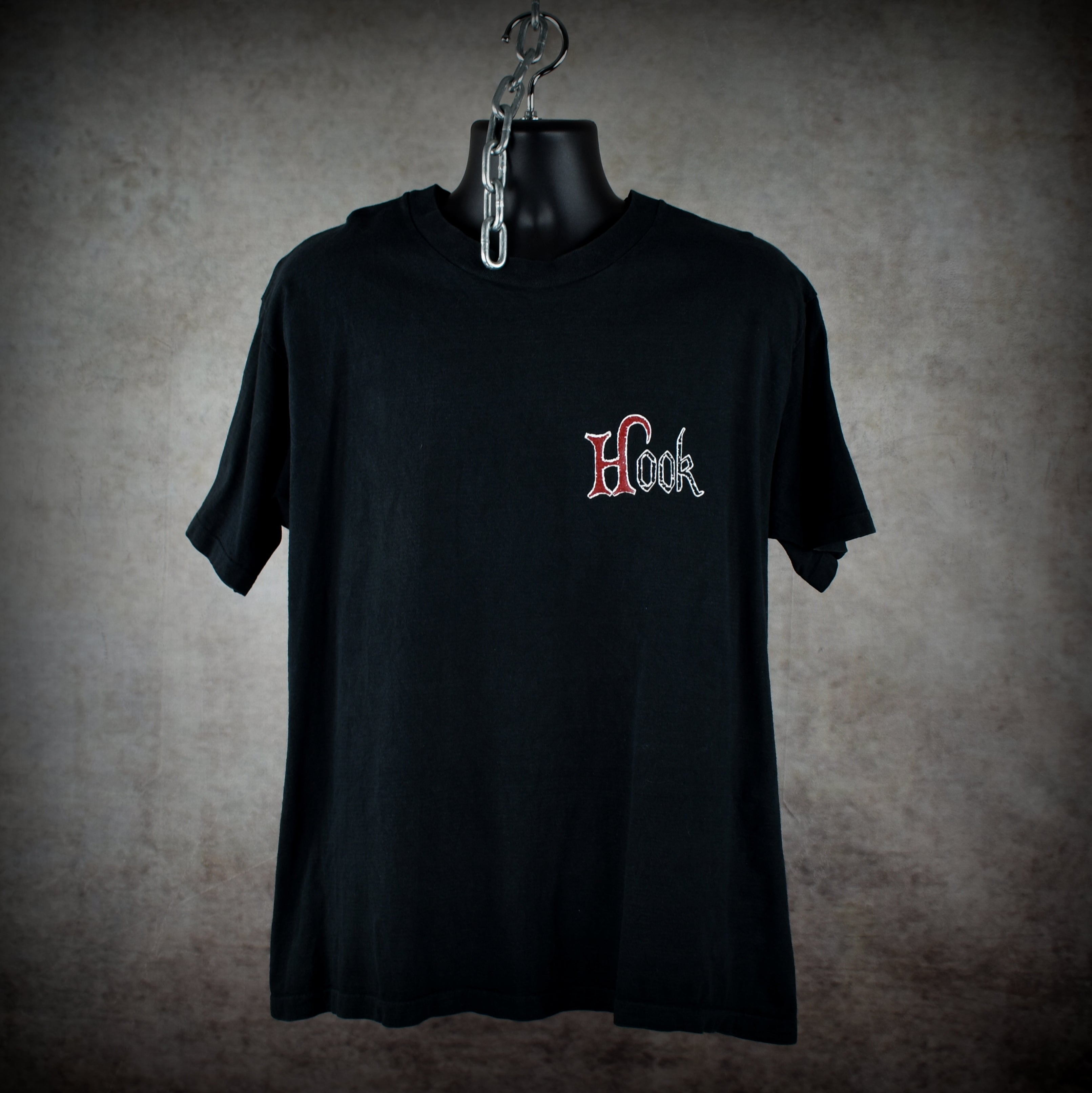 1991 hook vintage iconic 90s steven spielberg + robin williams peter pan movie promo t-shirt