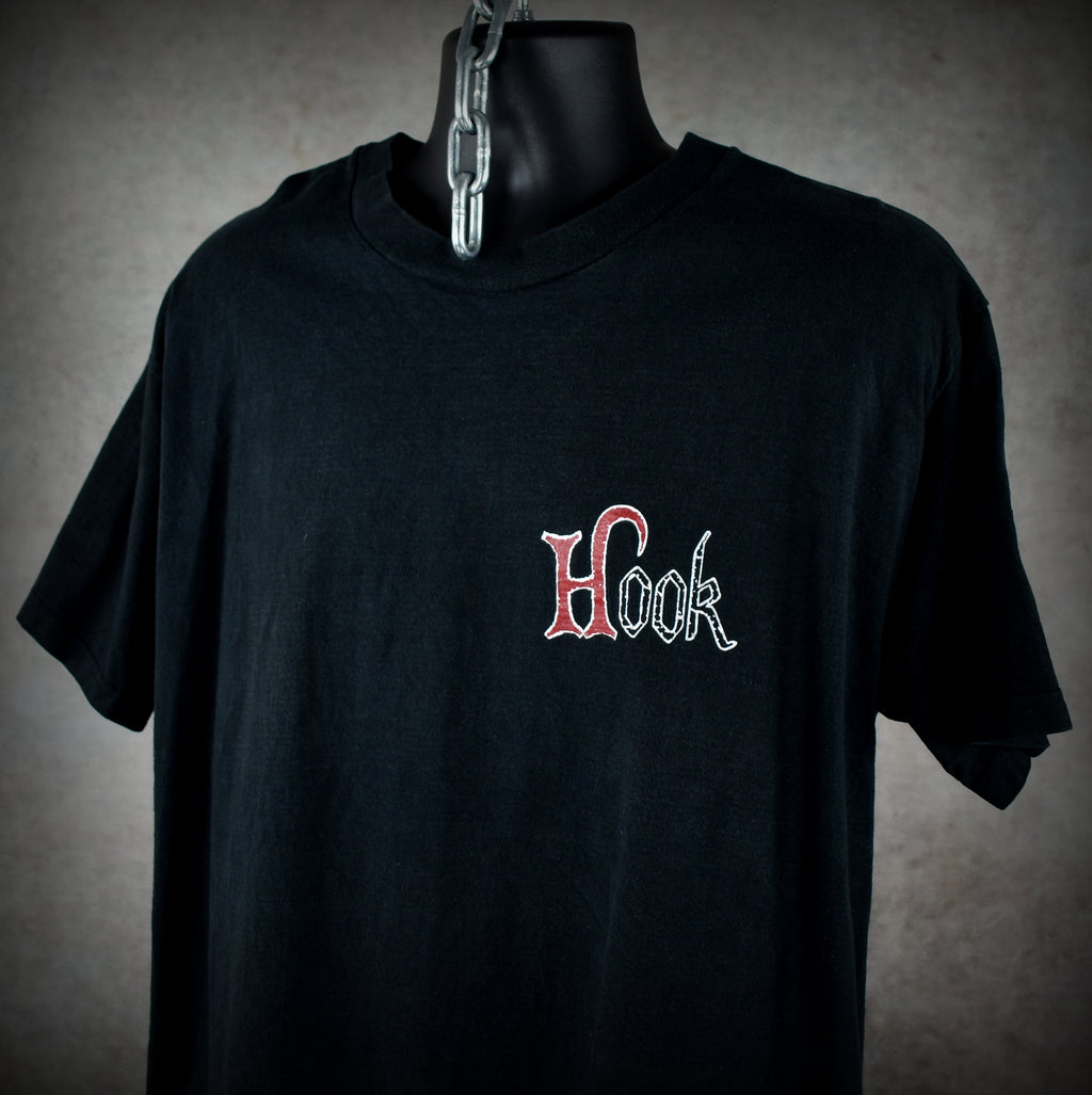 1991 hook vintage iconic 90s steven spielberg + robin williams peter pan movie promo t-shirt