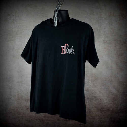1991 hook vintage iconic 90s steven spielberg + robin williams peter pan movie promo t-shirt