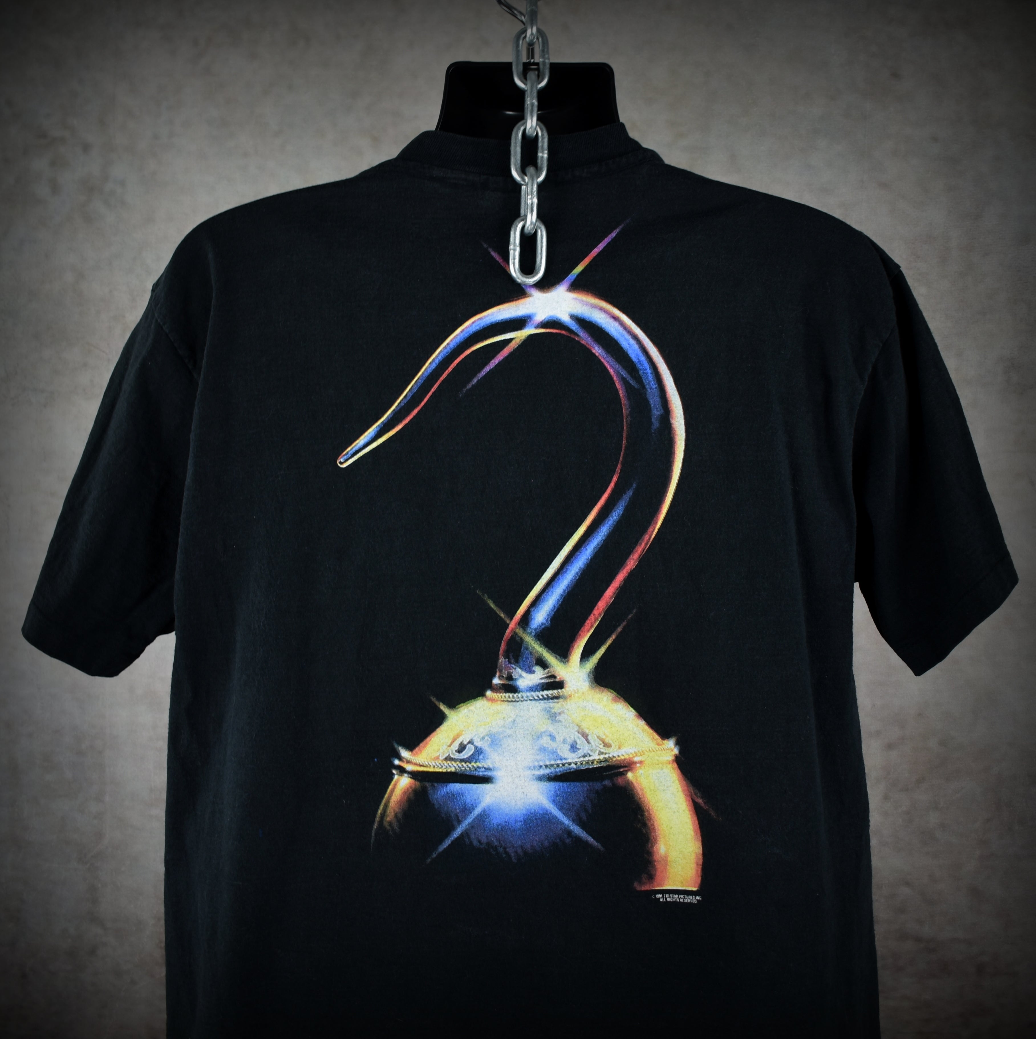1991 hook vintage iconic 90s steven spielberg + robin williams peter pan movie promo t-shirt