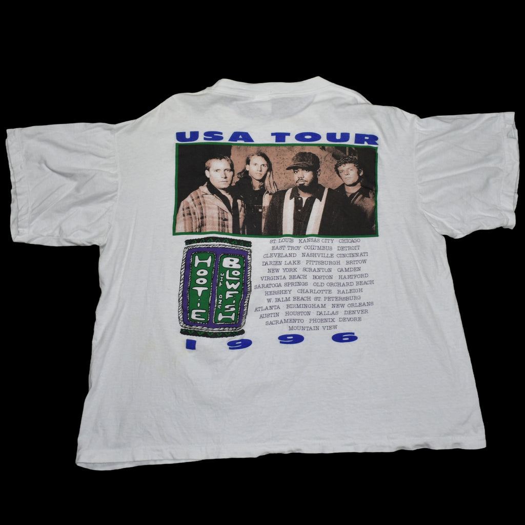 1996 hootie & the blowfish vintage fairweather johnson tour classic 90s radio rock band bootleg concert t-shirt