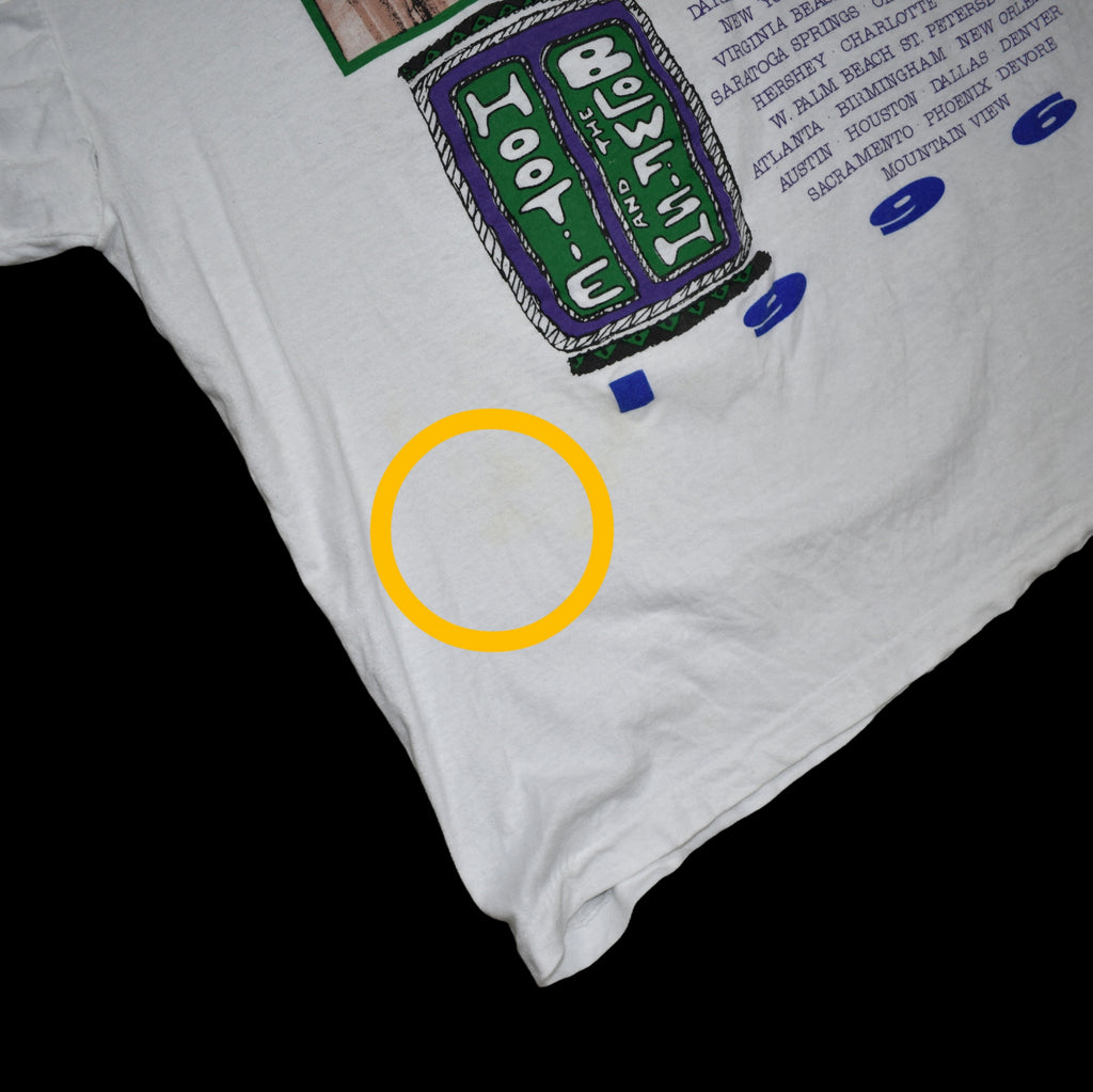 1996 hootie & the blowfish vintage fairweather johnson tour classic 90s radio rock band bootleg concert t-shirt