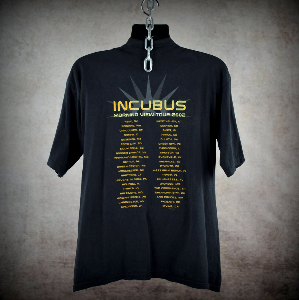 2002 incubus vintage morning view tour y2k classic post grunge rock band concert t-shirt