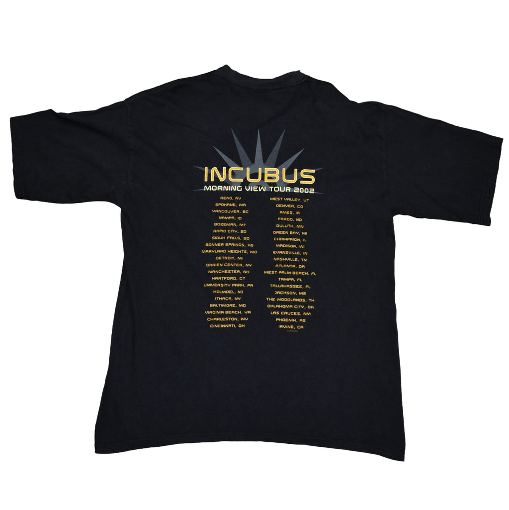 2002 incubus vintage morning view tour y2k classic post grunge rock band concert t-shirt