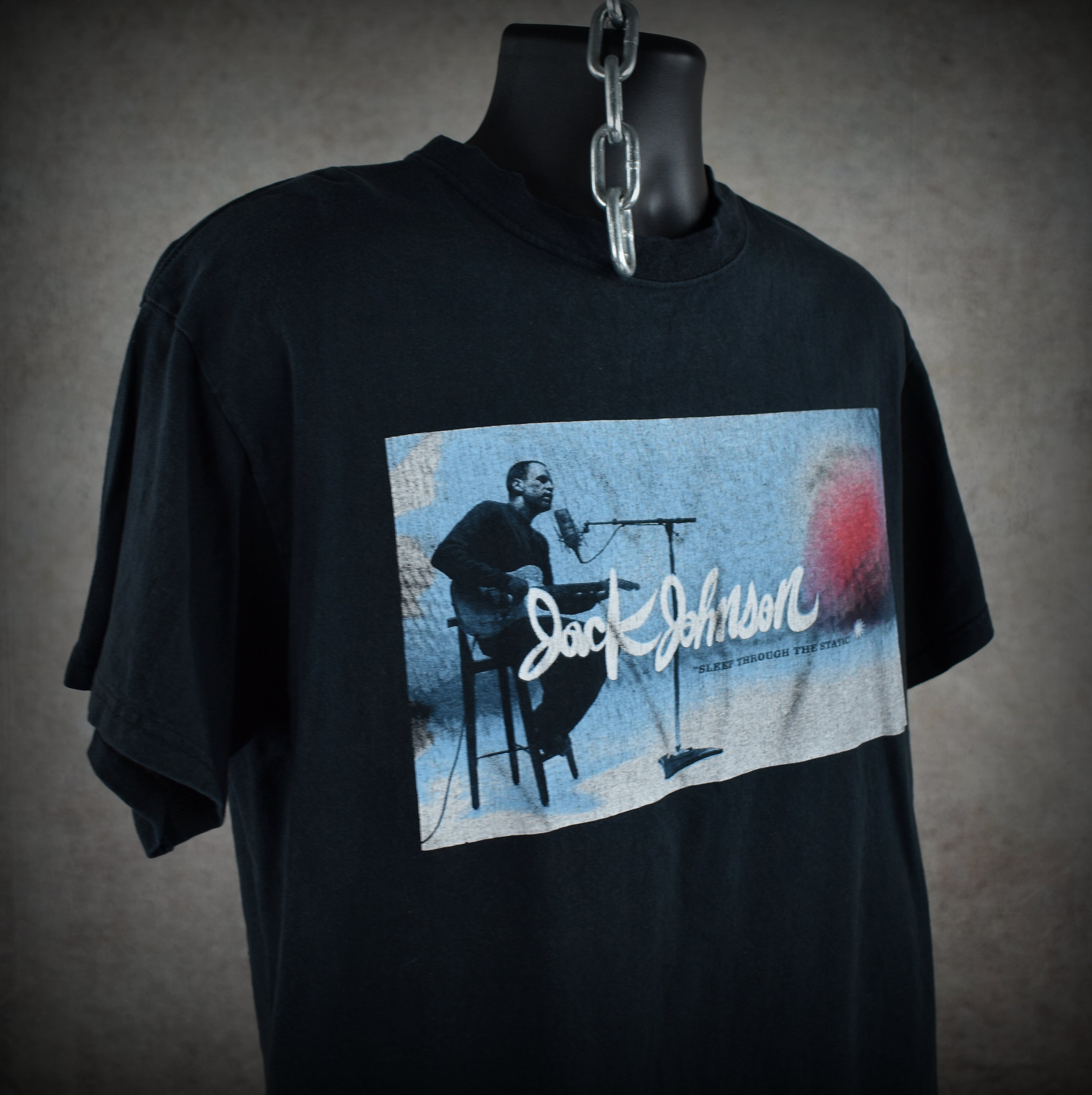 2008 jack johnson vintage sleep through the static classic 00s beach rock concert tour t-shirt