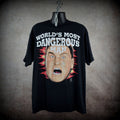 1998 ken shamrock vintage world's most dangerous man 90s wwf wrestler promo t-shirt