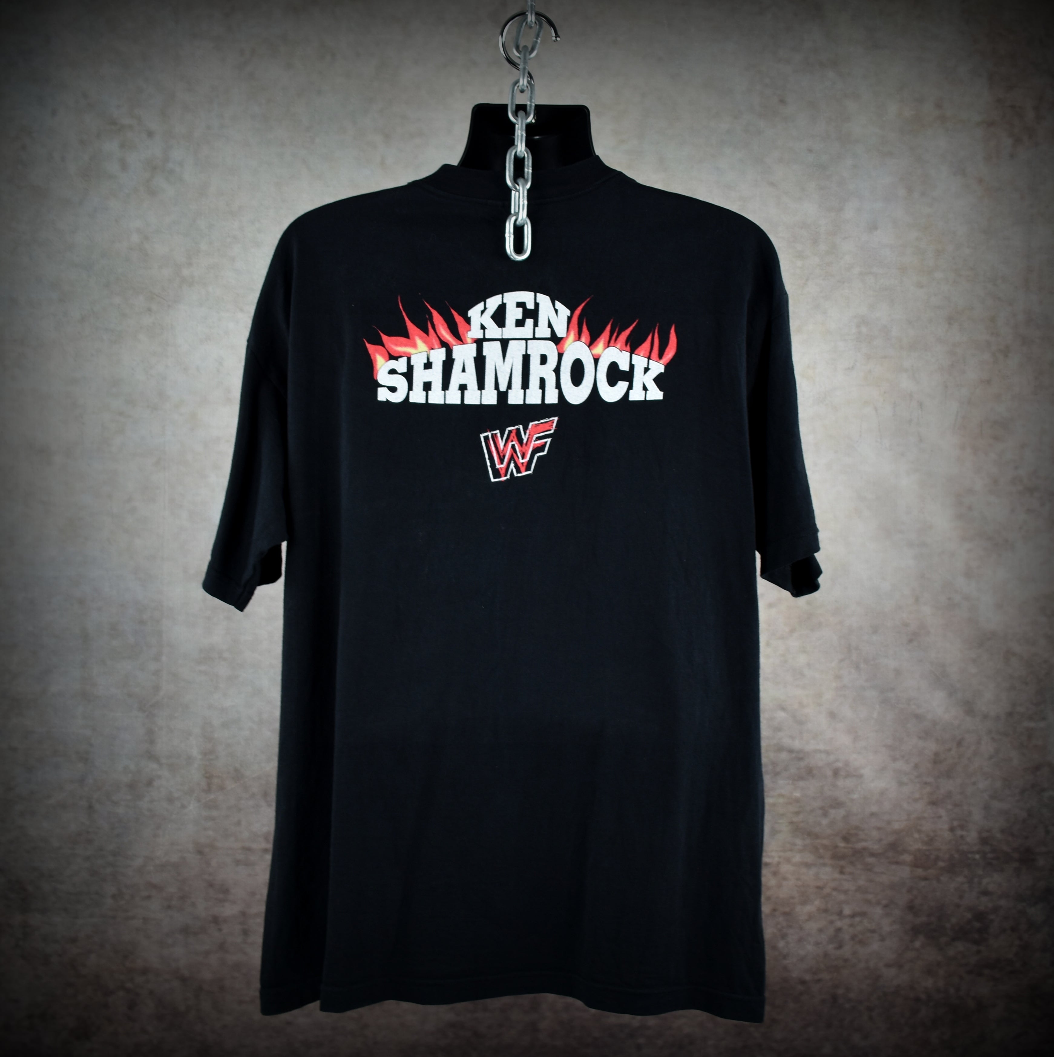 1998 ken shamrock vintage world's most dangerous man 90s wwf wrestler promo t-shirt