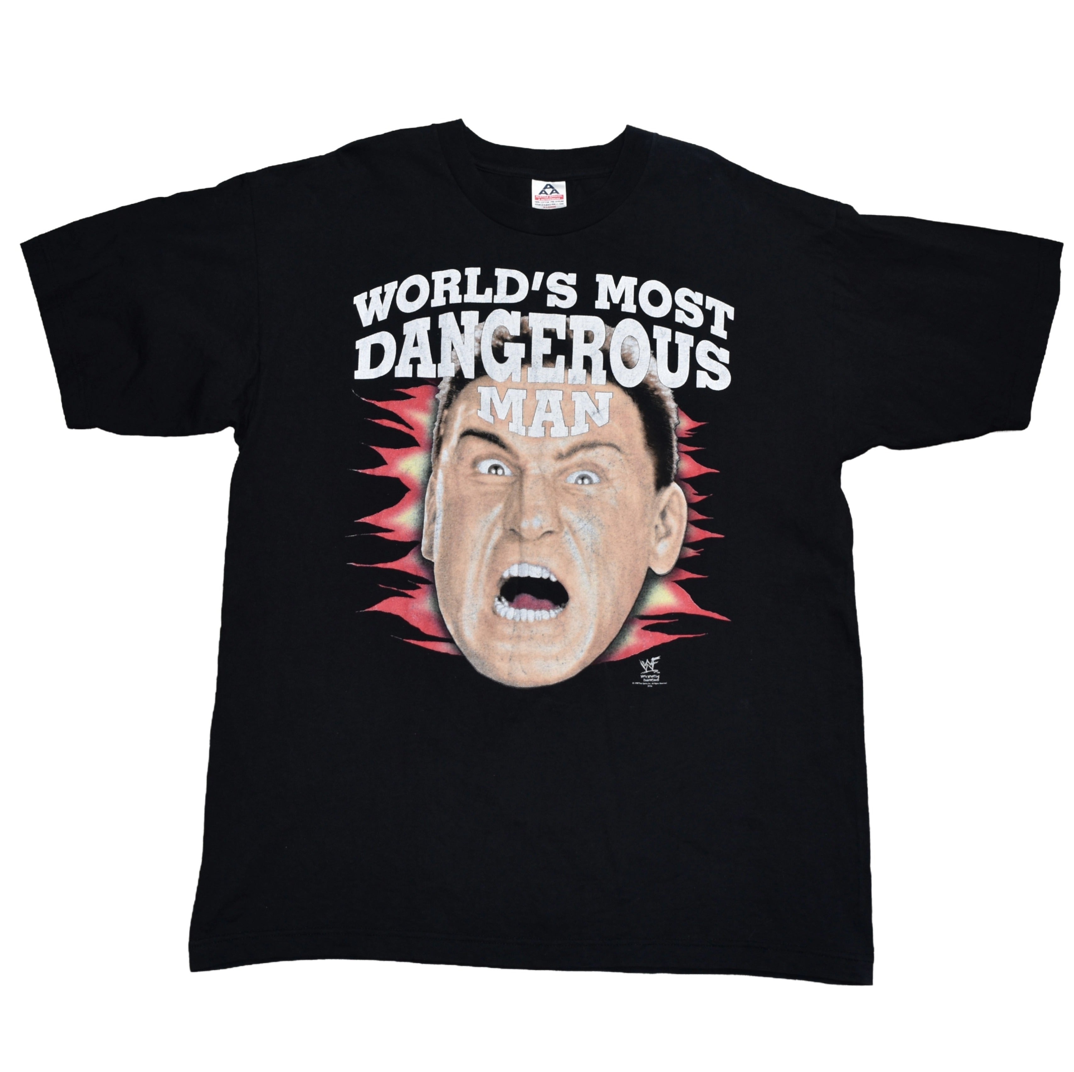1998 ken shamrock vintage world's most dangerous man 90s wwf wrestler promo t-shirt